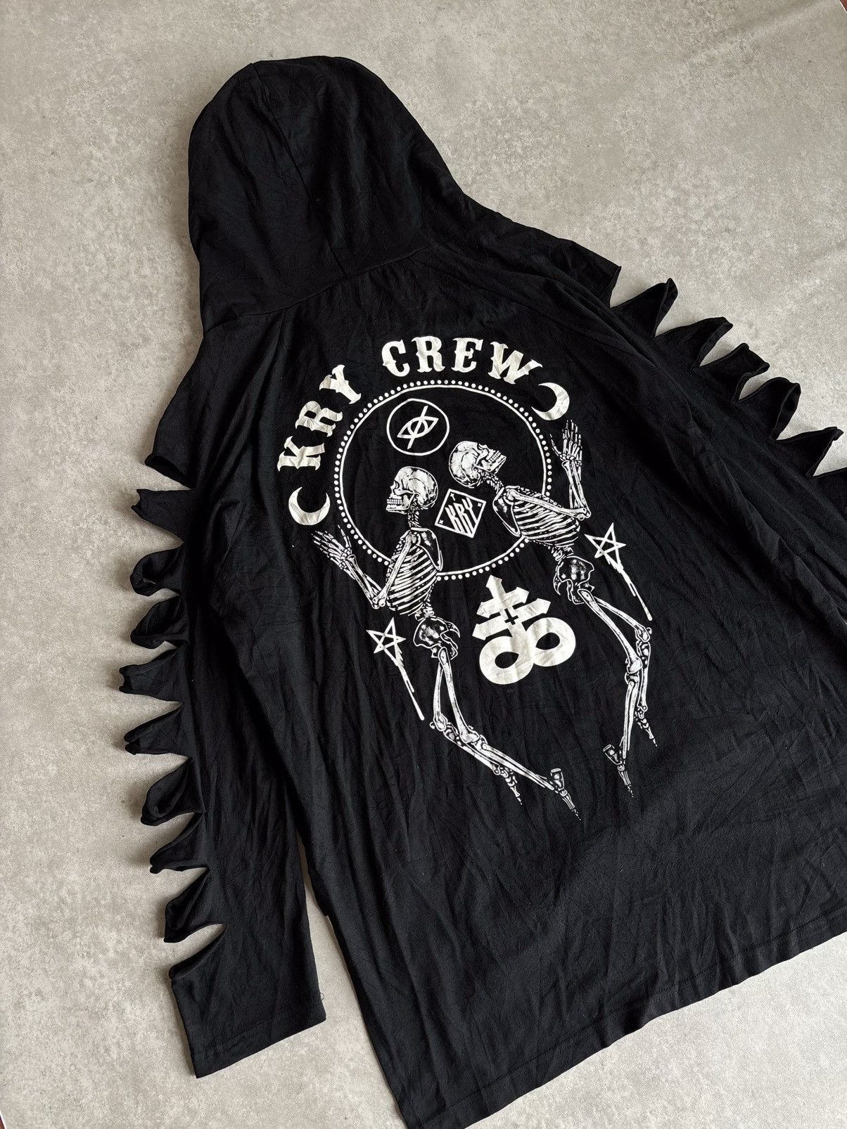 Hysteric Glamour × If Six Was Nine × Junya Watanabe RARE KryClothing Gothic Double Style Layer Longsleeve Hoodie Size US L / EU 52-54 / 3 - 12 Thumbnail