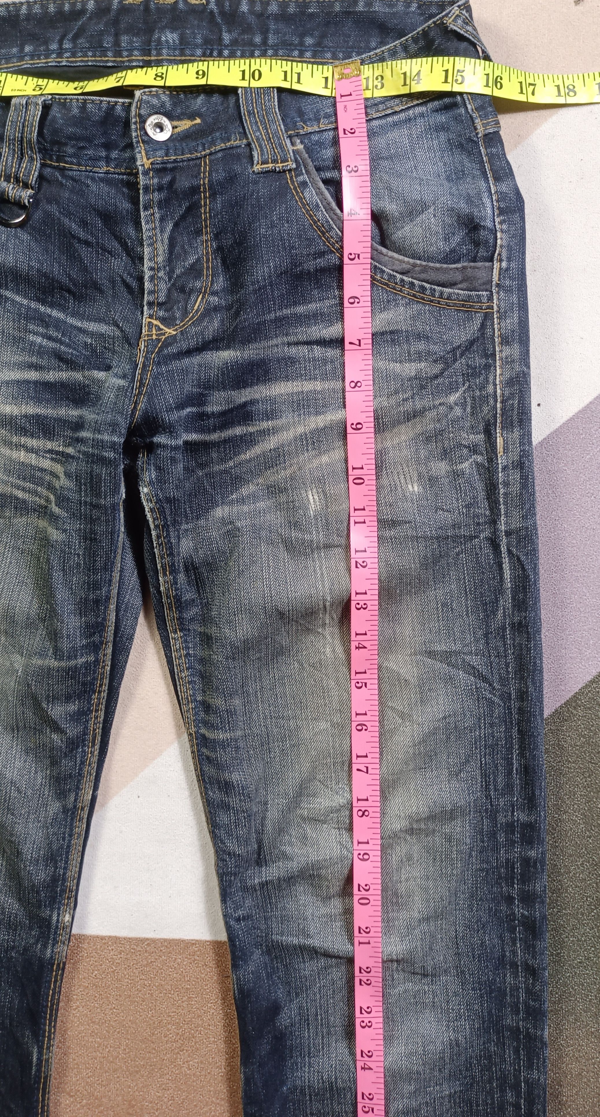 Japanese Brand HideAways Flare INDIGO Distressed Jeans Size US 32 / EU 48 - 21 Thumbnail