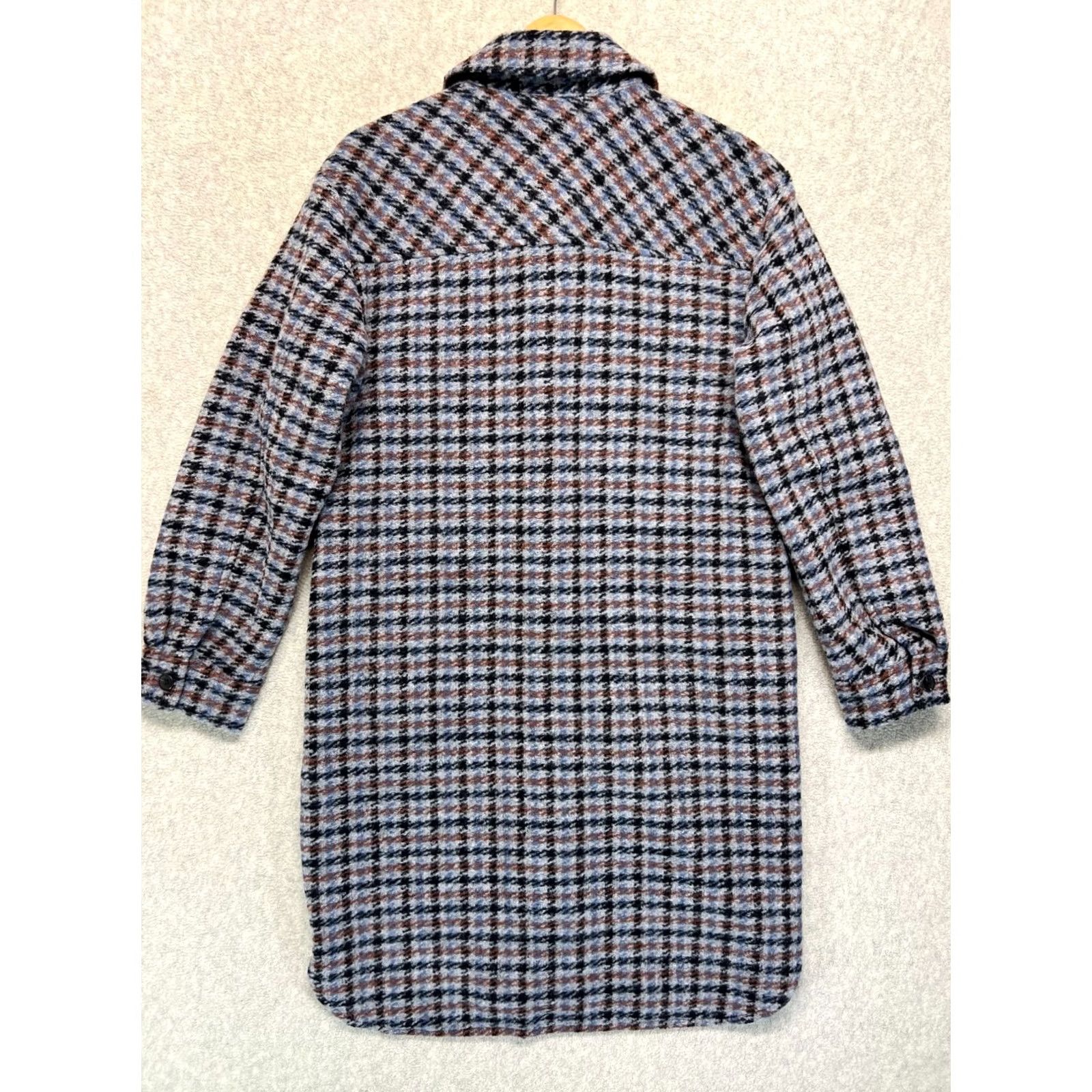 Gap Gap Womens Shacket Multicolor Houndstooth Plaid Lined Shirt Jacket S Size S / US 4 / IT 40 - 6 Thumbnail