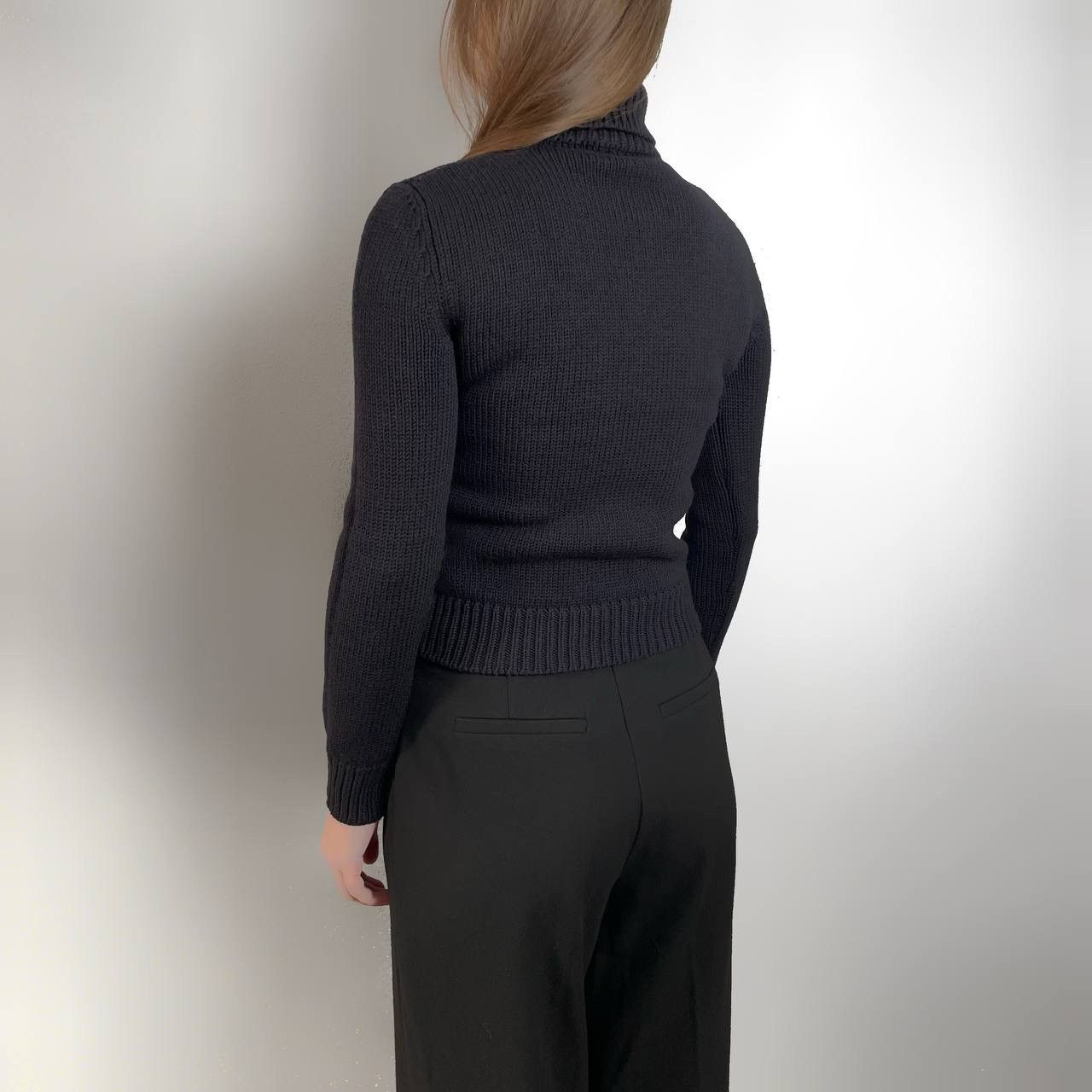 Celine Celine Turtleneck Contrast Cable Knitted Sweater Women’s Size S / US 4 / IT 40 - 4 Thumbnail