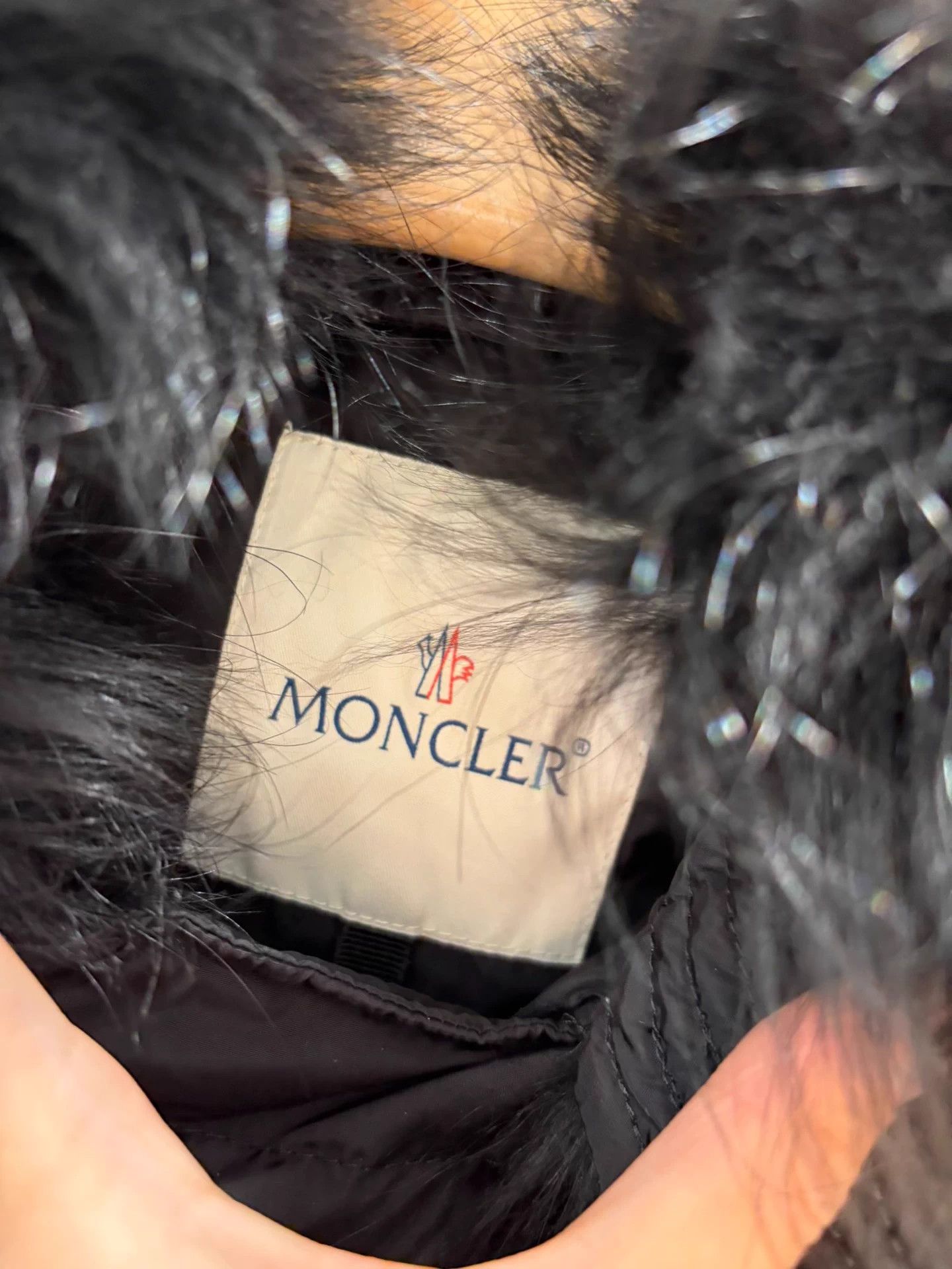 Moncler Moncler A-line mid-length black fur puffer jacket 00 Size XXS / US 00 / IT 34 - 6 Thumbnail