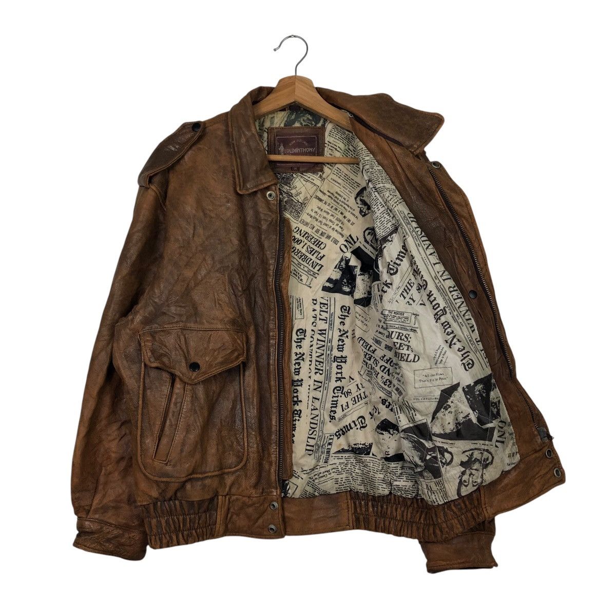 Japanese Brand 📌Vintage Genuine Leather Jacket Loldanthony Issey Miyake Size US M / EU 48-50 / 2 - 12 Thumbnail