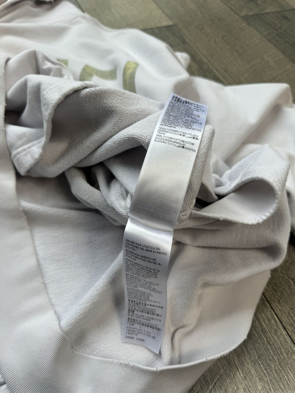 Balenciaga Balenciaga White Tape Hoodie Large Size US L / EU 52-54 / 3 - 7 Thumbnail