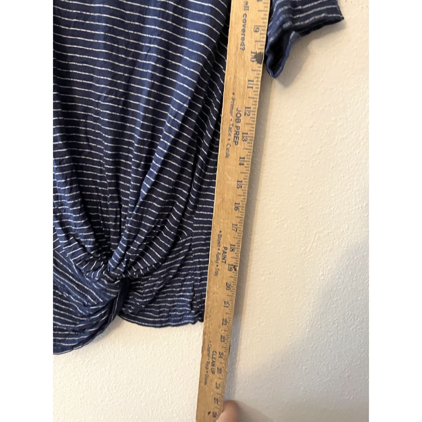 Abercrombie & Fitch Abercrombie & Fitch Shirt XS Navy Striped Twist Knot Short-Sleeve Tee Shirt Women, T-Shirt, Basic, All Seasons, Casual Size XS / US 0-2 / IT 36-38 - 5 Thumbnail