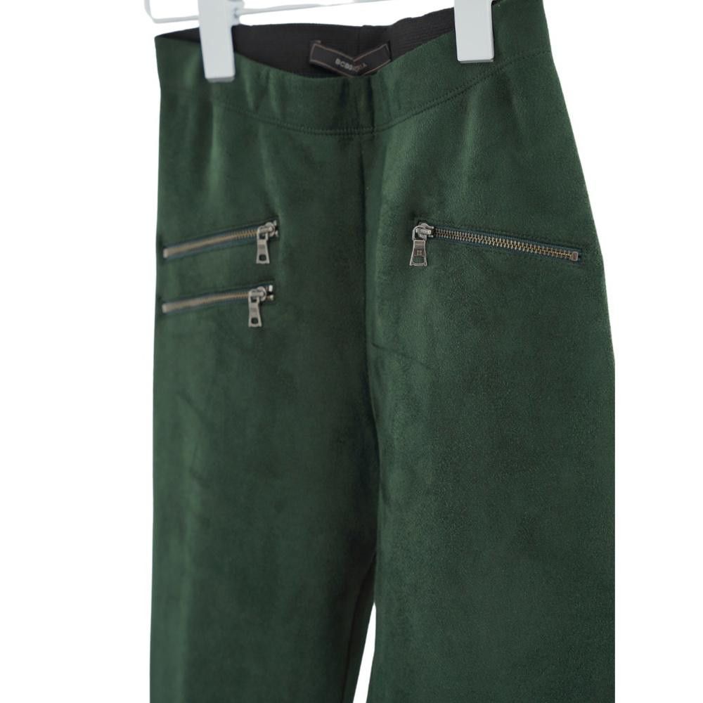 Bcbgmaxazria NWT BCBG Max Azria Green Suede Zipper Pants Size 26" / US 2 / IT 38 - 2 Thumbnail