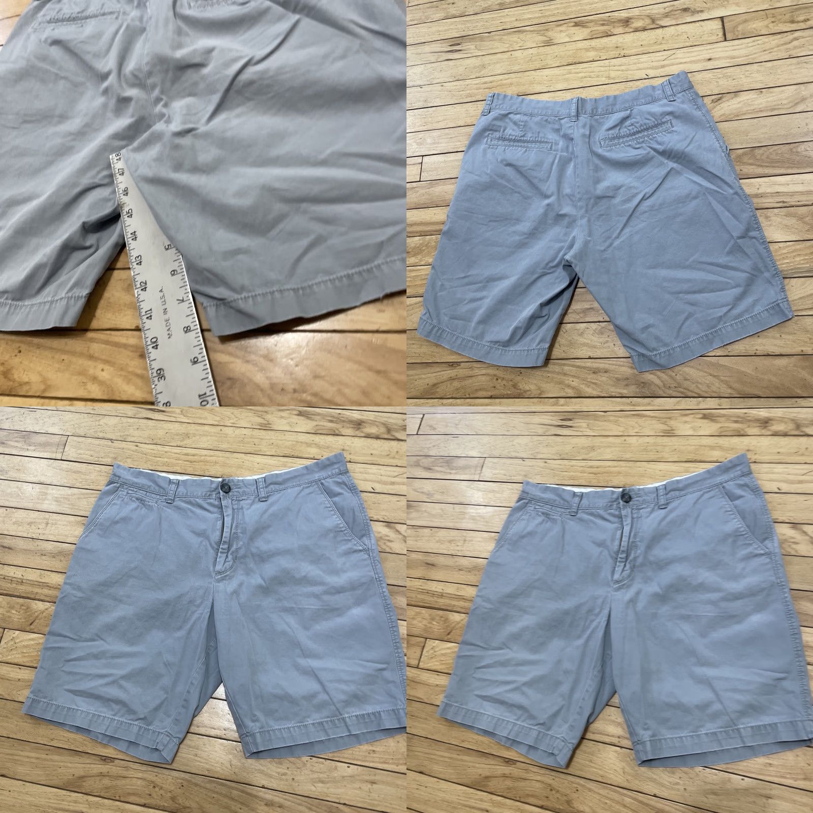 Old Navy VINTAGE Old Navy Shorts Men 34 Flat front Chino Lounge Light Blue Gray Beach Fade 34x9 Size US 34 / EU 50 - 8 Thumbnail