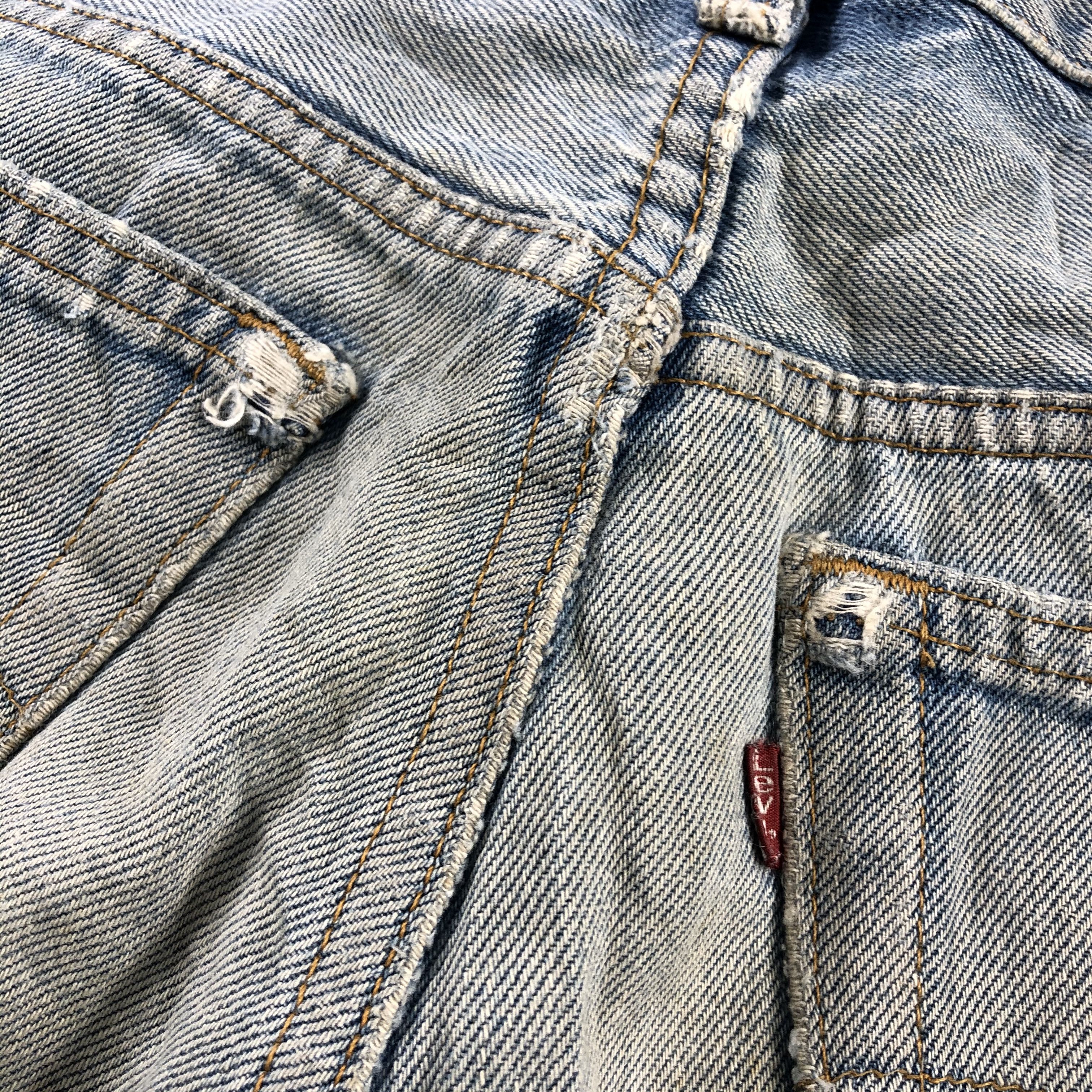 Levi's Vintage 90s Levi's 501 Jeans Distressed Denim KJ889 Size US 36 / EU 52 - 8 Thumbnail