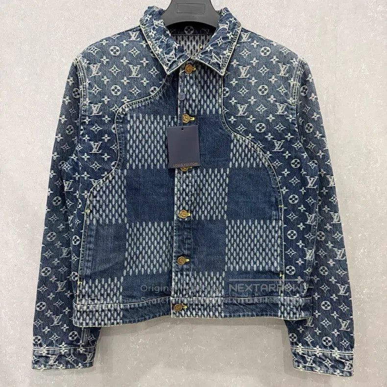 Louis Vuitton Louis Vuitton Nigo Blue Full Print Denim Jacket Size US L / EU 52-54 / 3 - 1 Thumbnail