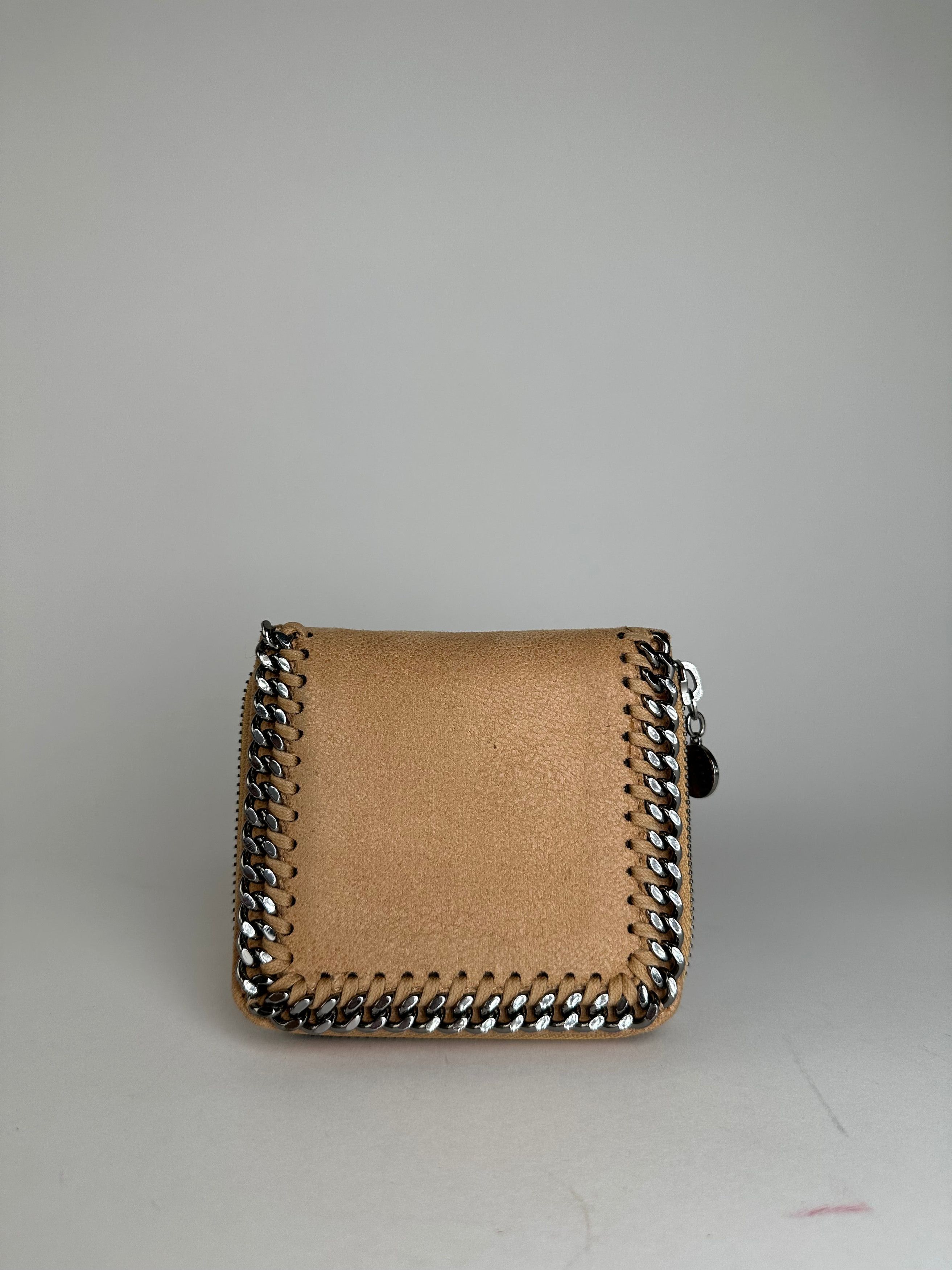 Stella McCartney Vintage Falabella Vegan Leather Compact Zip Wallet Camel Size ONE SIZE - 1 Thumbnail