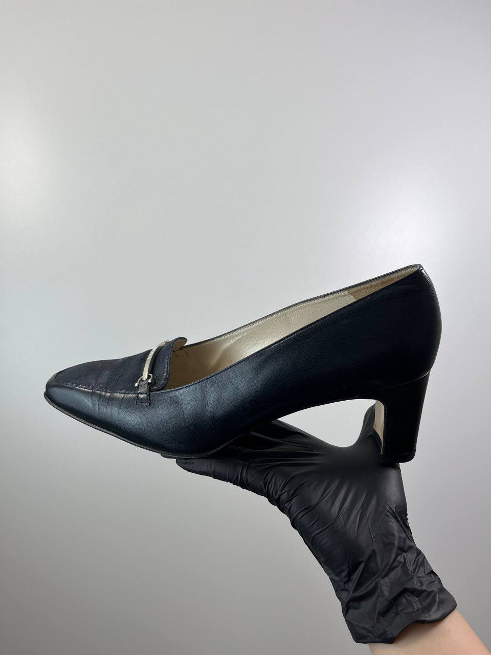 Bally Bally Women Loafers Black Leather Square Size 37.5 Size US 7.5 / IT 37.5 - 4 Thumbnail