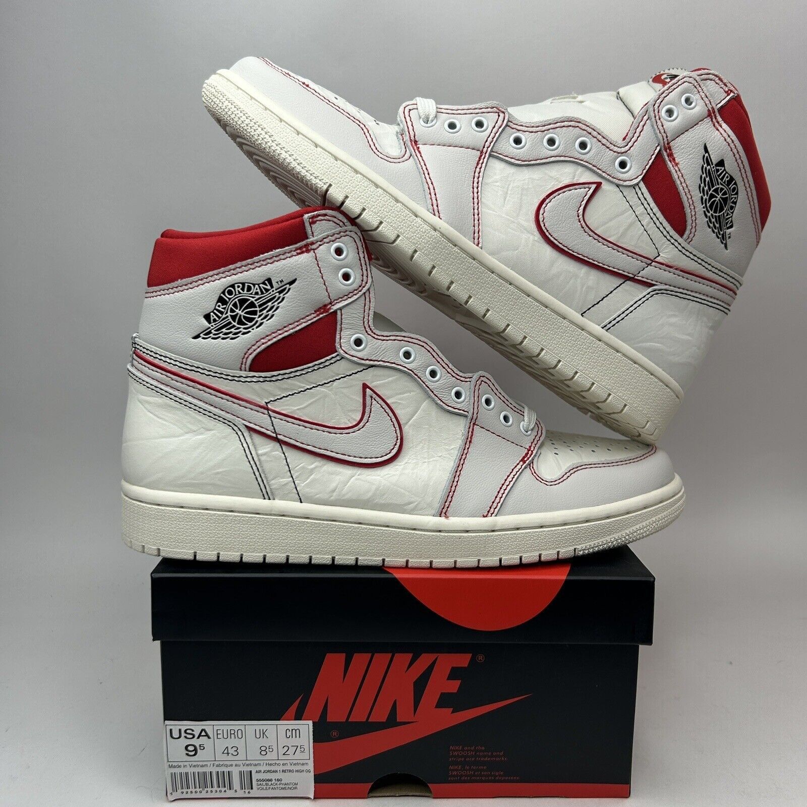 Nike Shoes Air Jordan 1 High OG “Phantom/Gym Red” 2023