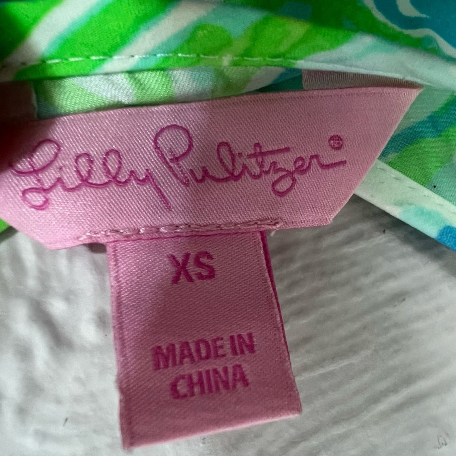 Lilly Pulitzer Lilly Pulitzer Women's Green/Blue Deanna Romper Adj Straps Size 25" / US 0 / IT 36 - 3 Thumbnail