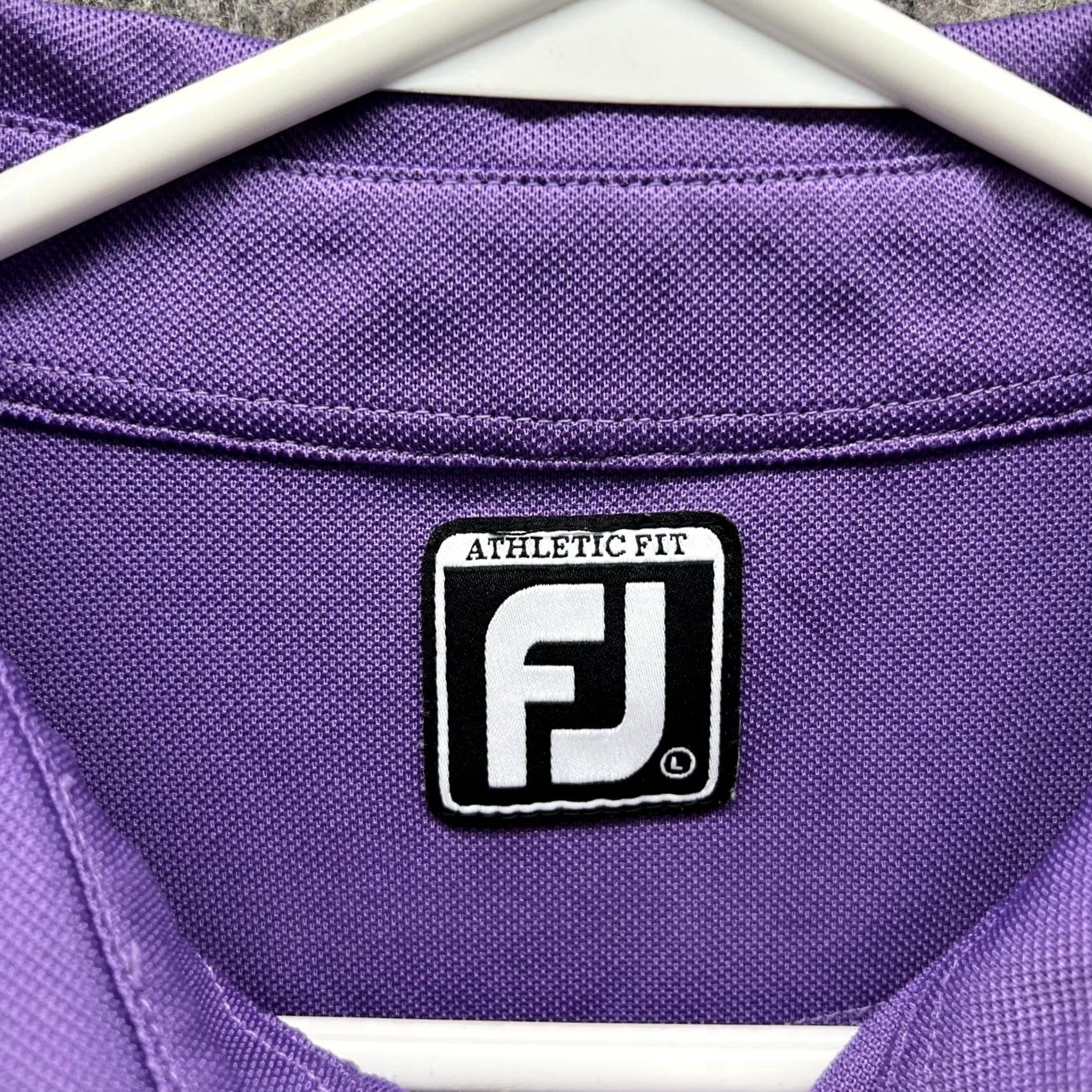 Footjoy FootJoy Polo Shirt Men L Purple Academy Solid Short Sleeve Button Collared Blended Polyester Golf Shirt Size US L / EU 52-54 / 3 - 6 Thumbnail