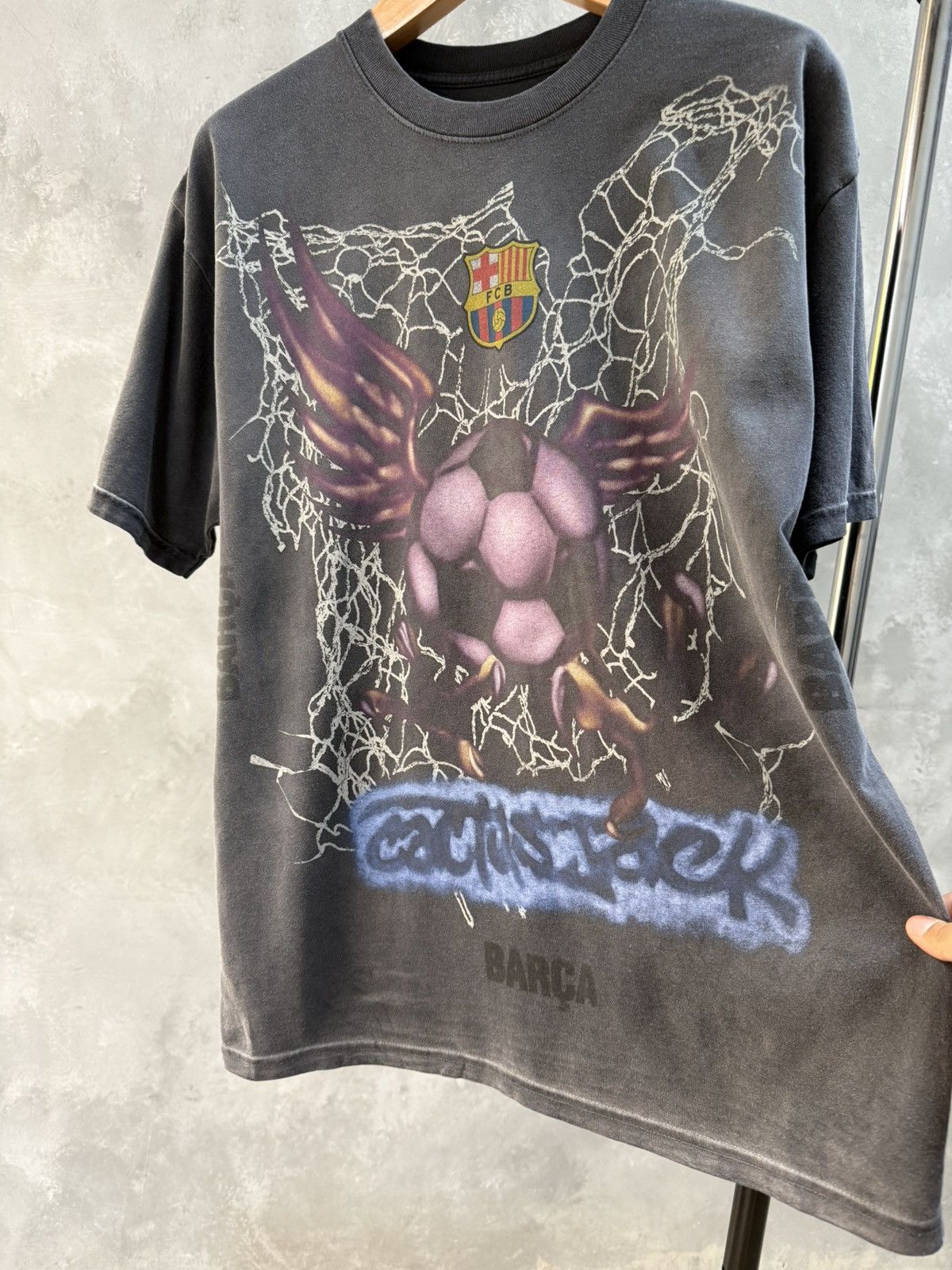 Nike × Travis Scott Travis Scott × FC Barcelona Washed Spray Logo Tee Size US L / EU 52-54 / 3 - 7 Thumbnail