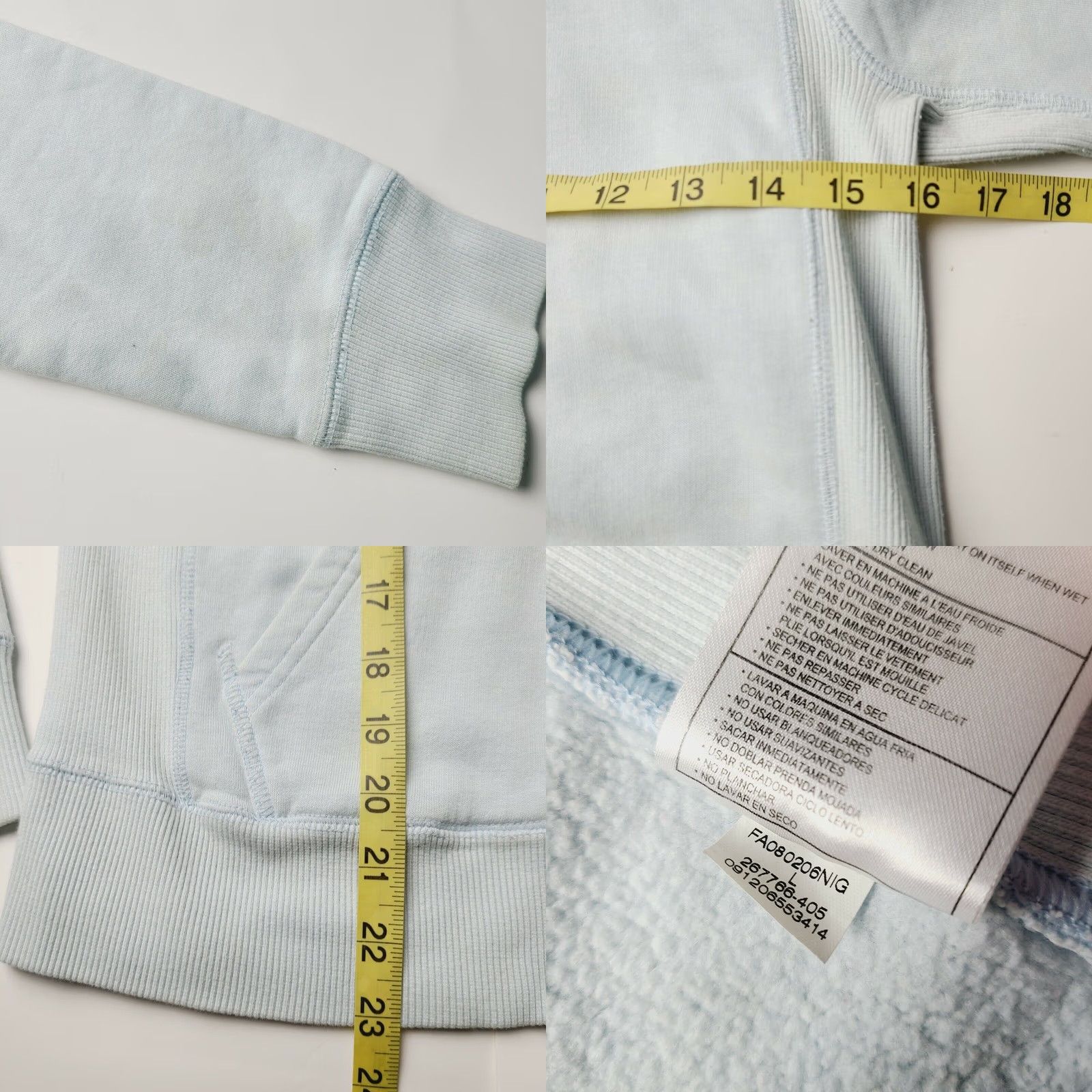 Nike Nike Sportswear Full Zip Sweatshirt Hooded Sky Blue Large Womens, Zip, Long Sleeve, Pockets, Logo, Regular Fit Size L / US 10 / IT 46 - 8 Thumbnail