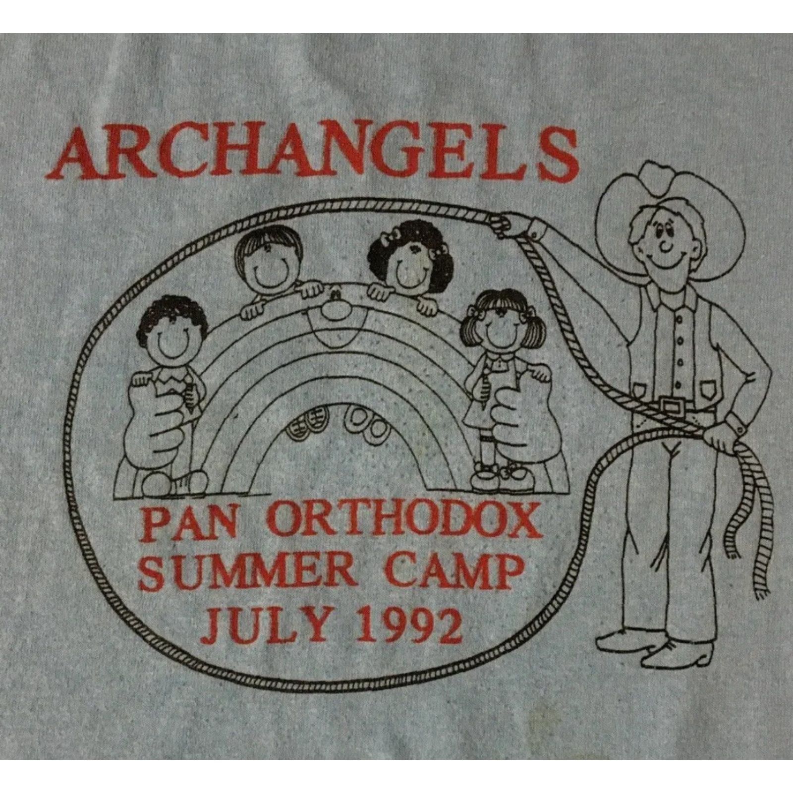 Vintage VINTAGE Archangels Summer Camp faded shirt M L Blue 90s 80s Grunge Punk Sports School Track Size US M / EU 48-50 / 2 - 2 Thumbnail