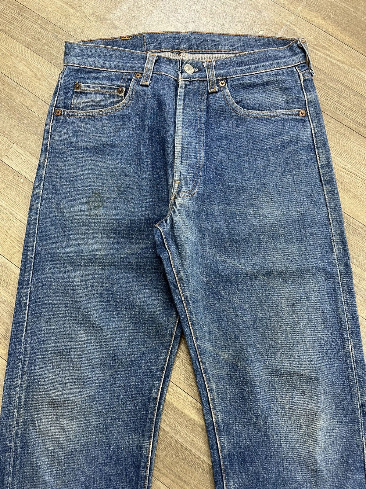 Levi's Vintage Clothing 🇺🇸1980s Vintage Levis 501 30x36 Straight Leg Blue Jeans Size US 30 / EU 46 - 2 Thumbnail