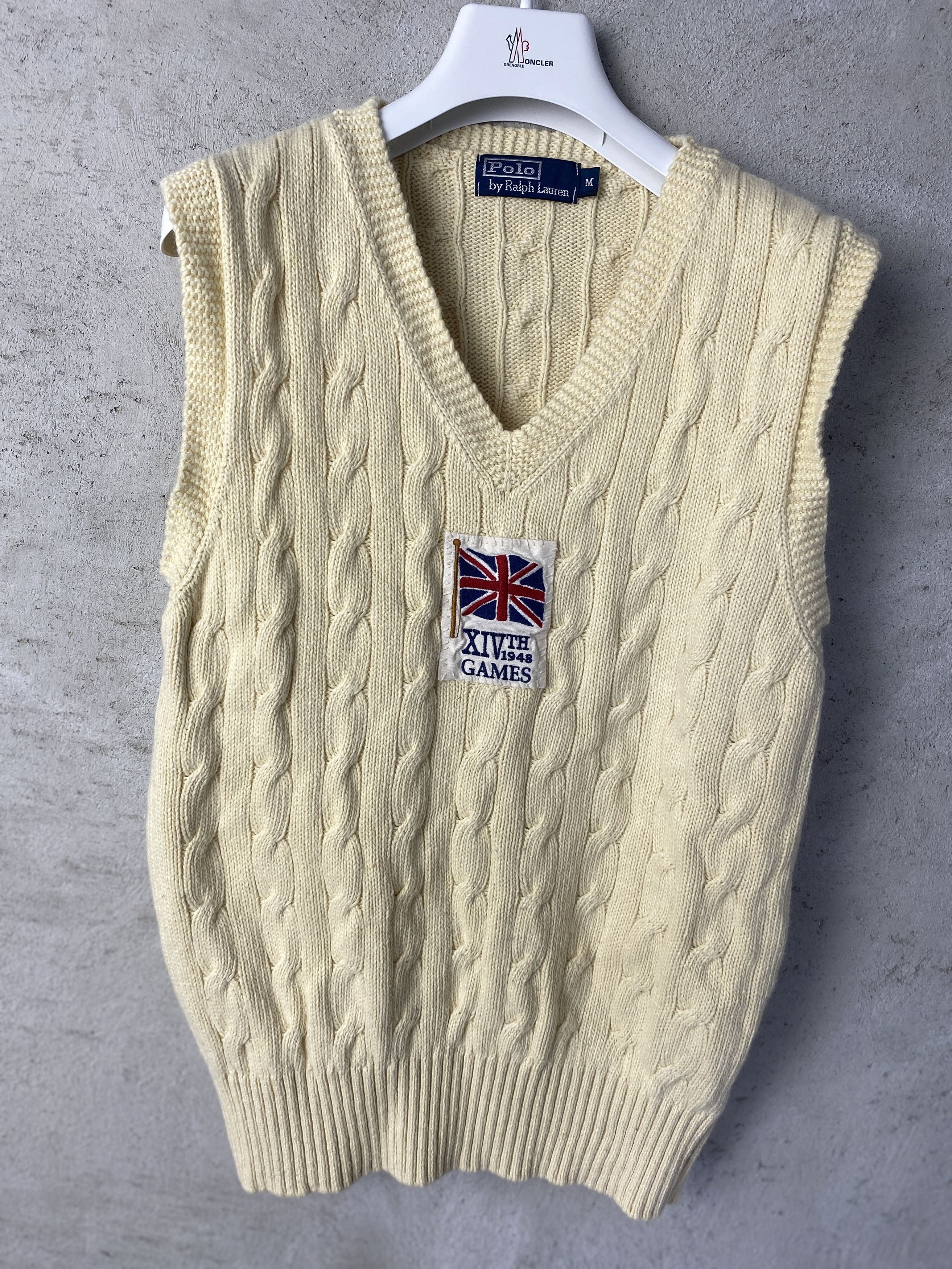 Polo Ralph Lauren Polo Ralph Lauren XIV Games vintage vest sweater cable Size M / US 6-8 / IT 42-44 - 1 Thumbnail