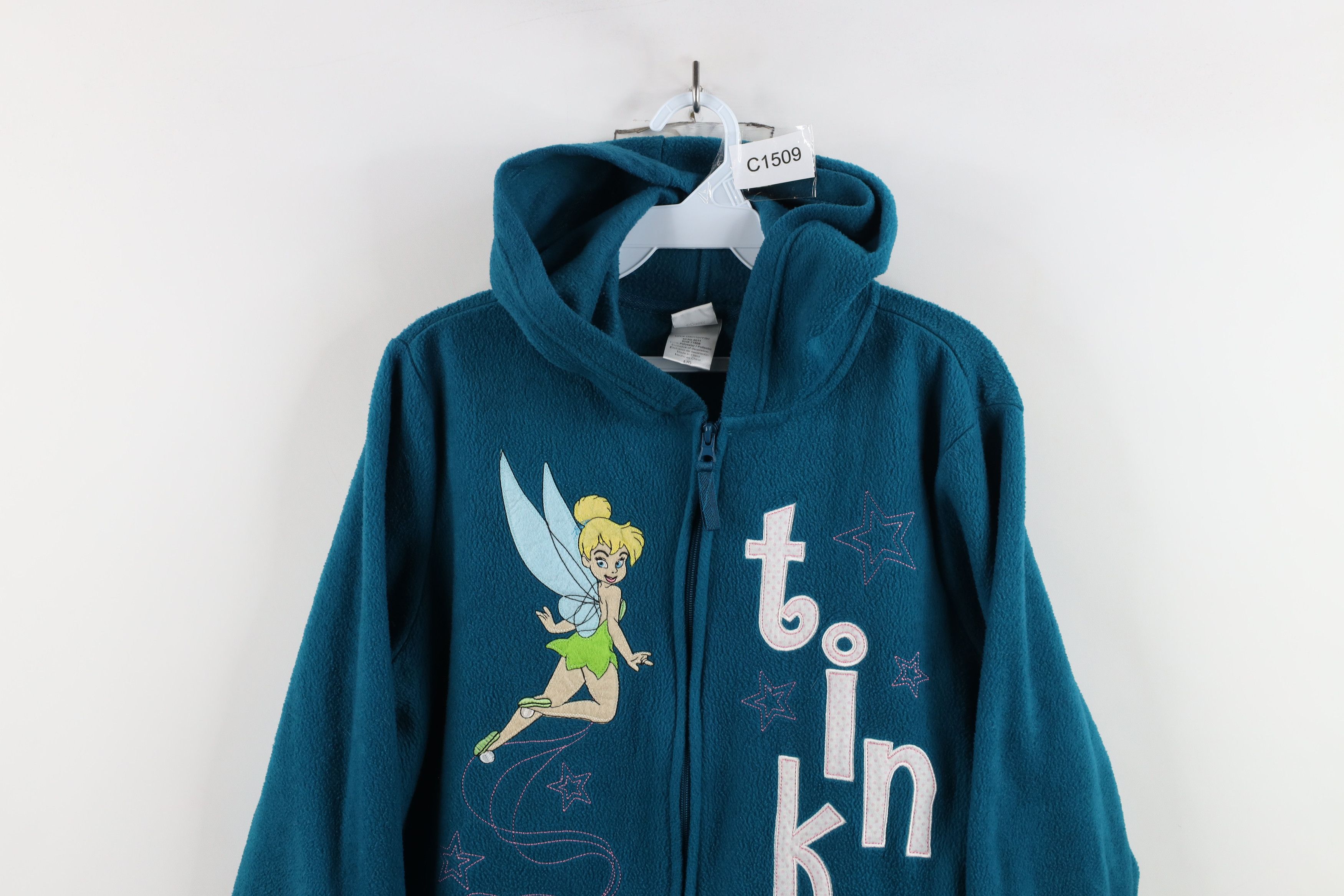 Disney × Vintage Vintage Disney Peter Pan Tinker Bell Full Zip Fleece Hoodie Size L / US 10 / IT 46 - 2 Thumbnail