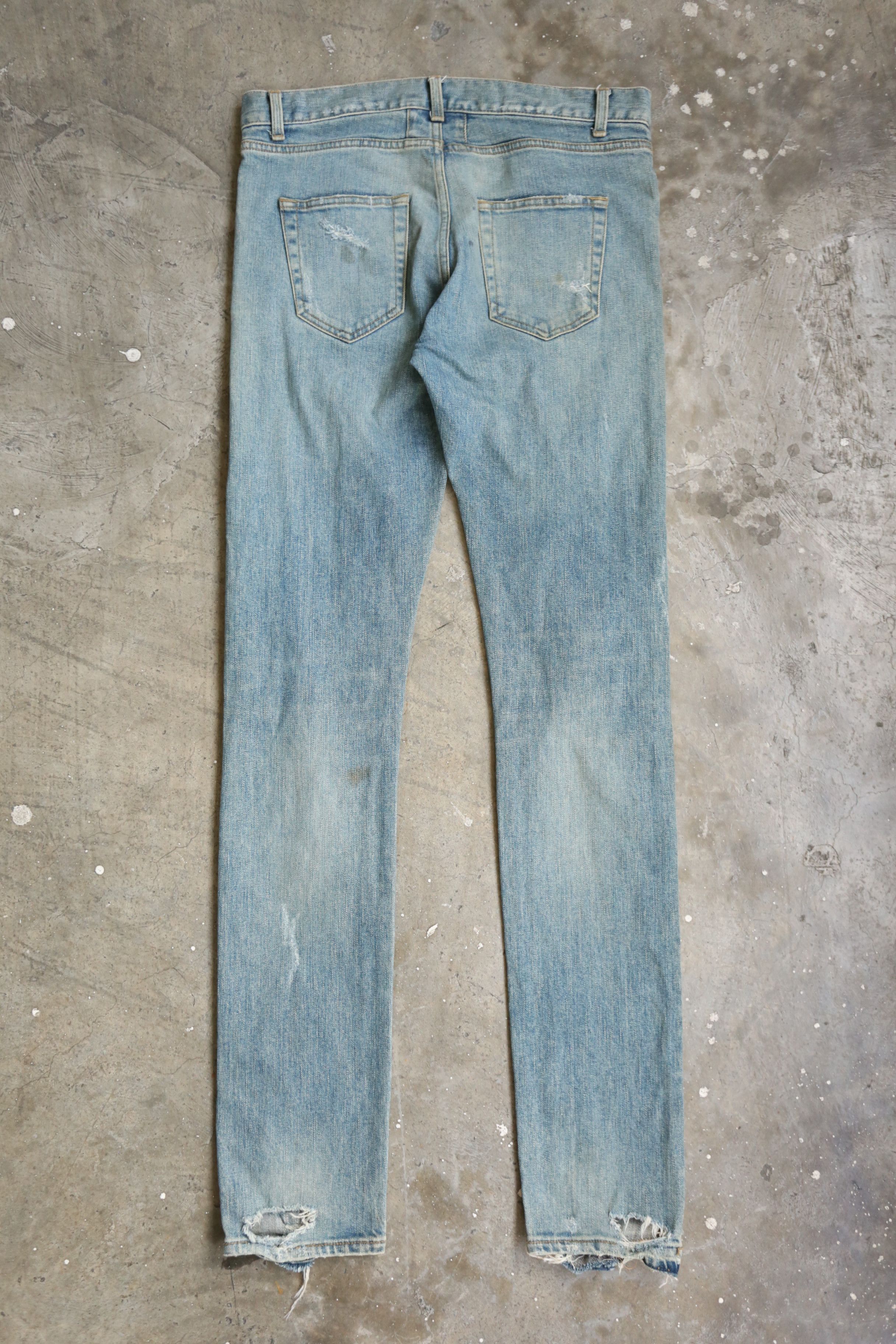 Saint Laurent Paris SLP - Hedi Slimane - F/W 15 - D02 Crash Denim Jean Size US 30 / EU 46 - 2 Thumbnail
