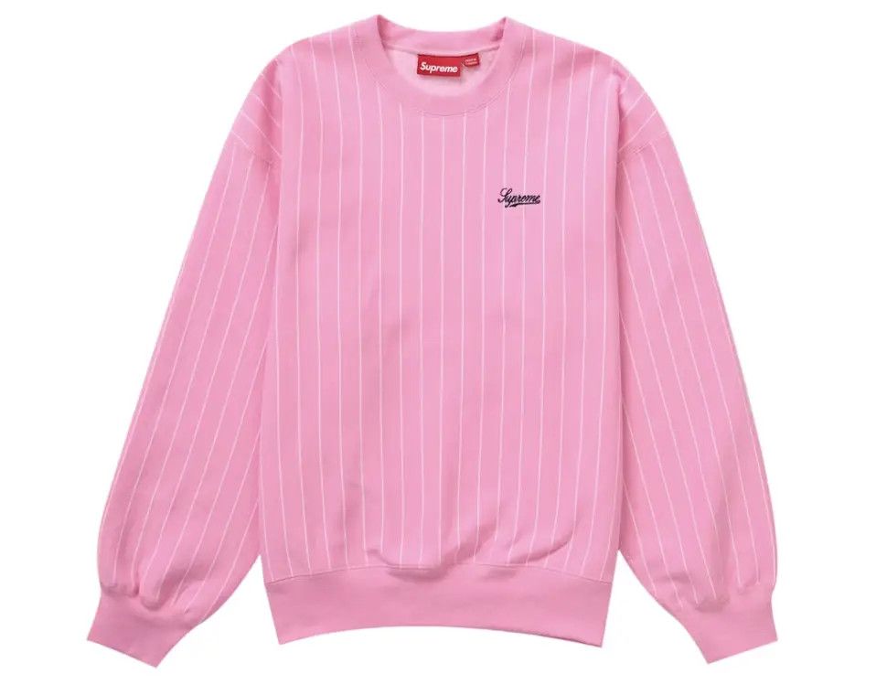 Supreme Supreme Pinstripe Crewneck Size US S / EU 44-46 / 1 - 1 Thumbnail