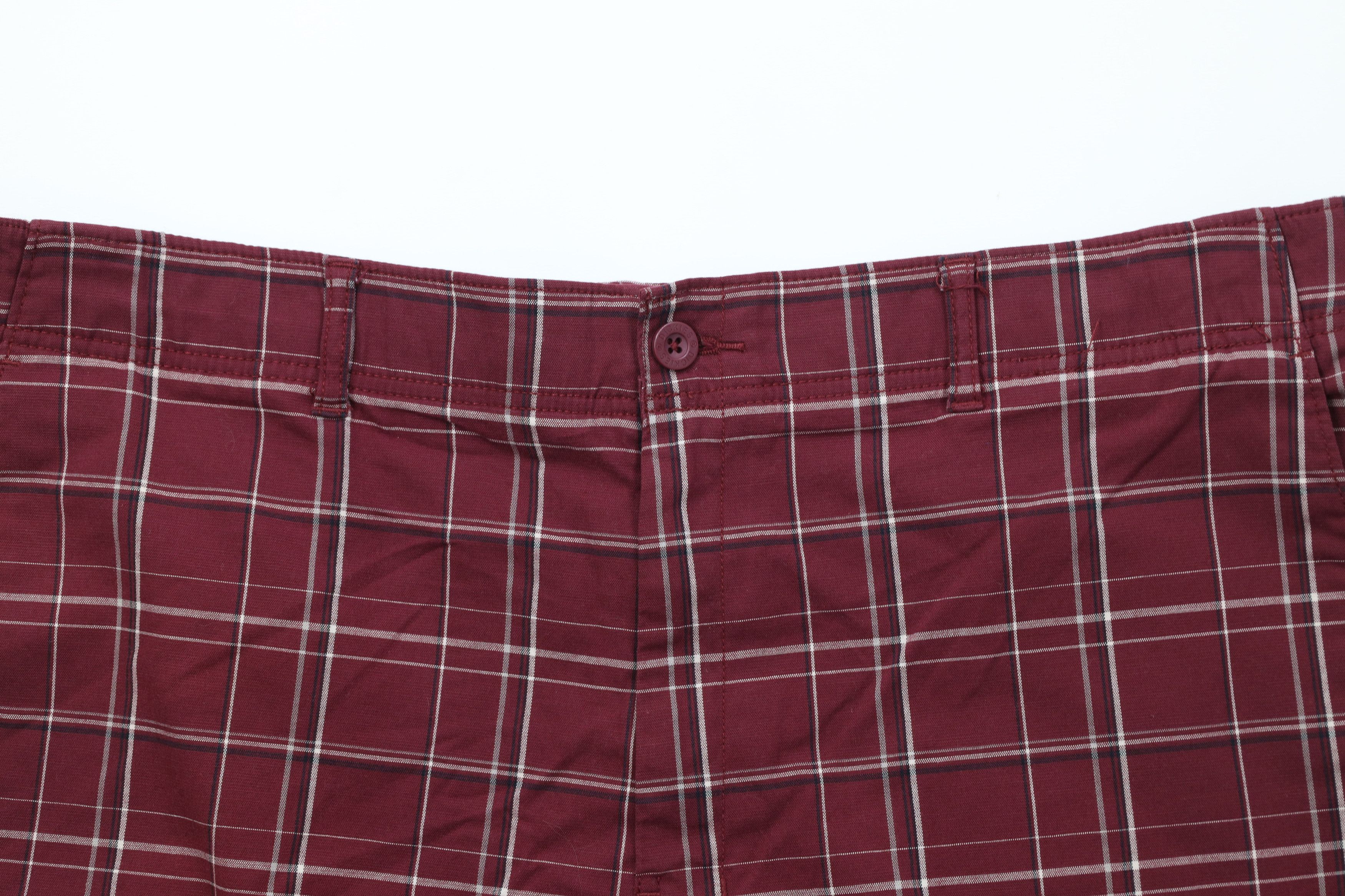 Dickies Vintage Y2K Dickies Flannel Knit Chino Shorts Red Plaid Size US 42 / EU 58 - 2 Thumbnail