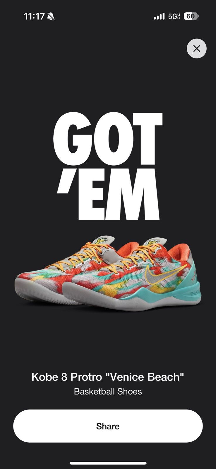 Nike Nike Kobe 8 “Venice Beach” (2024) Size US 9 / EU 42 - 1 Thumbnail