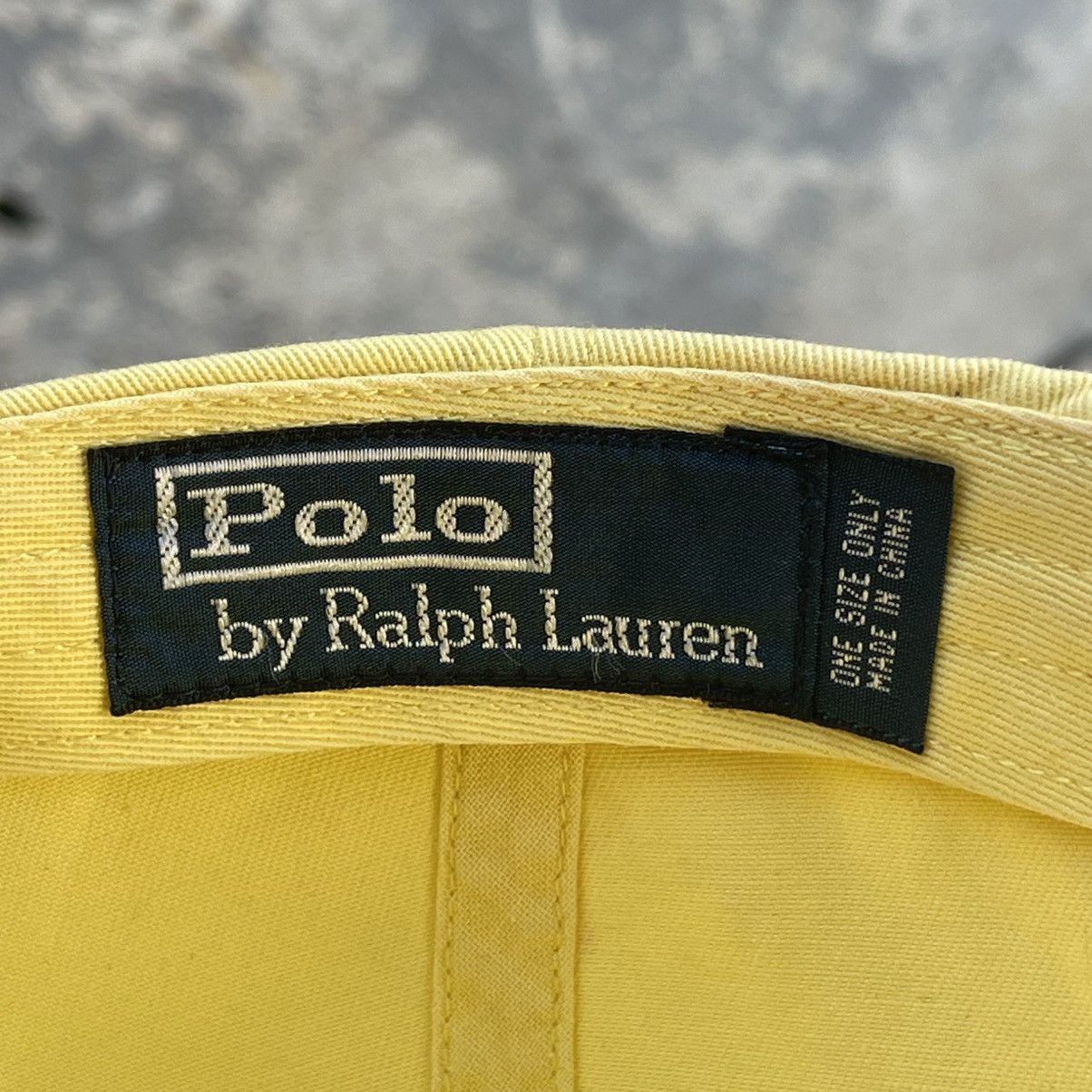 Polo Ralph Lauren Vintage 90s Polo by Ralph Lauren Cap - Cream/Yellow Size ONE SIZE - 2 Thumbnail
