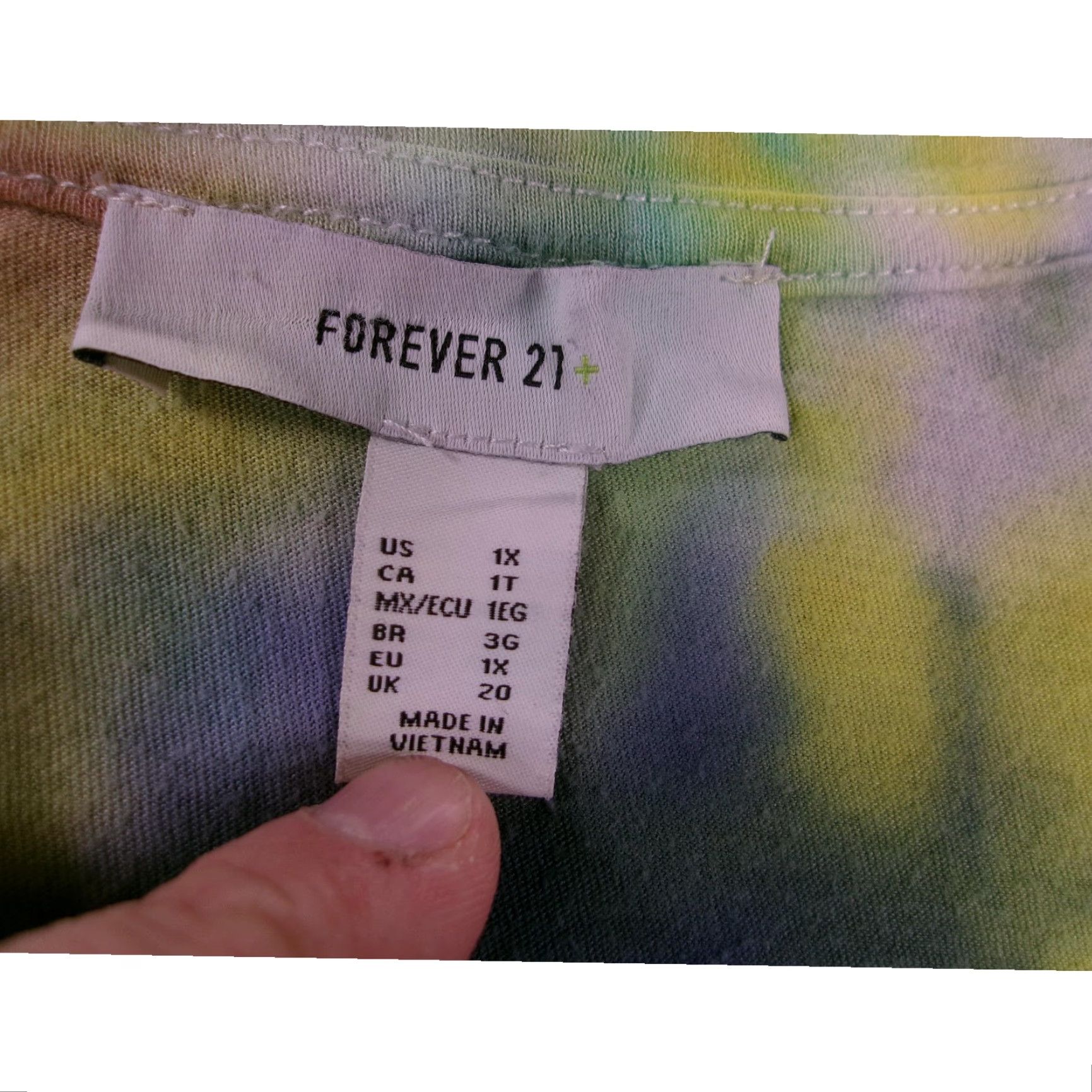 Forever 21 VINTAGE Forever 21 Tie Dye T-Shirt Womens Plus 1X Boho Casual Summer Festival V-Neck Size XL / US 12-14 / IT 48-50 - 6 Thumbnail