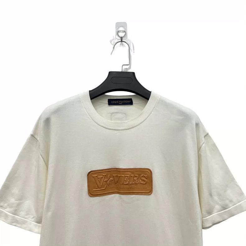 Louis Vuitton louis vuitton White leather logo knit short sleeves Size US XL / EU 56 / 4 - 2 Thumbnail