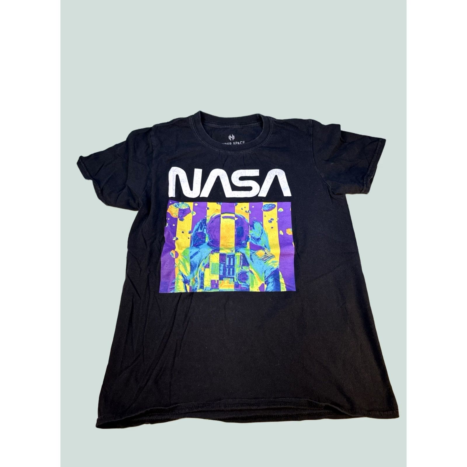 NASA NASA Astronaut Graphic T Shirt Mens Medium Black Psychedelic Space Tee Size US S / EU 44-46 / 1 - 1 Thumbnail