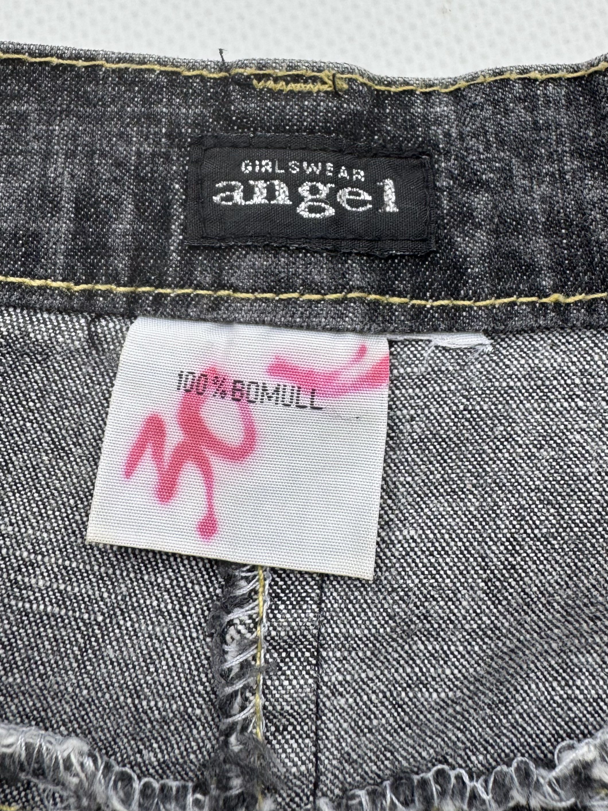 Vintage 90's Pencil Skirt With Faded Edges B96(V308)E2 Size 27" / US 4 / IT 40 - 4 Thumbnail