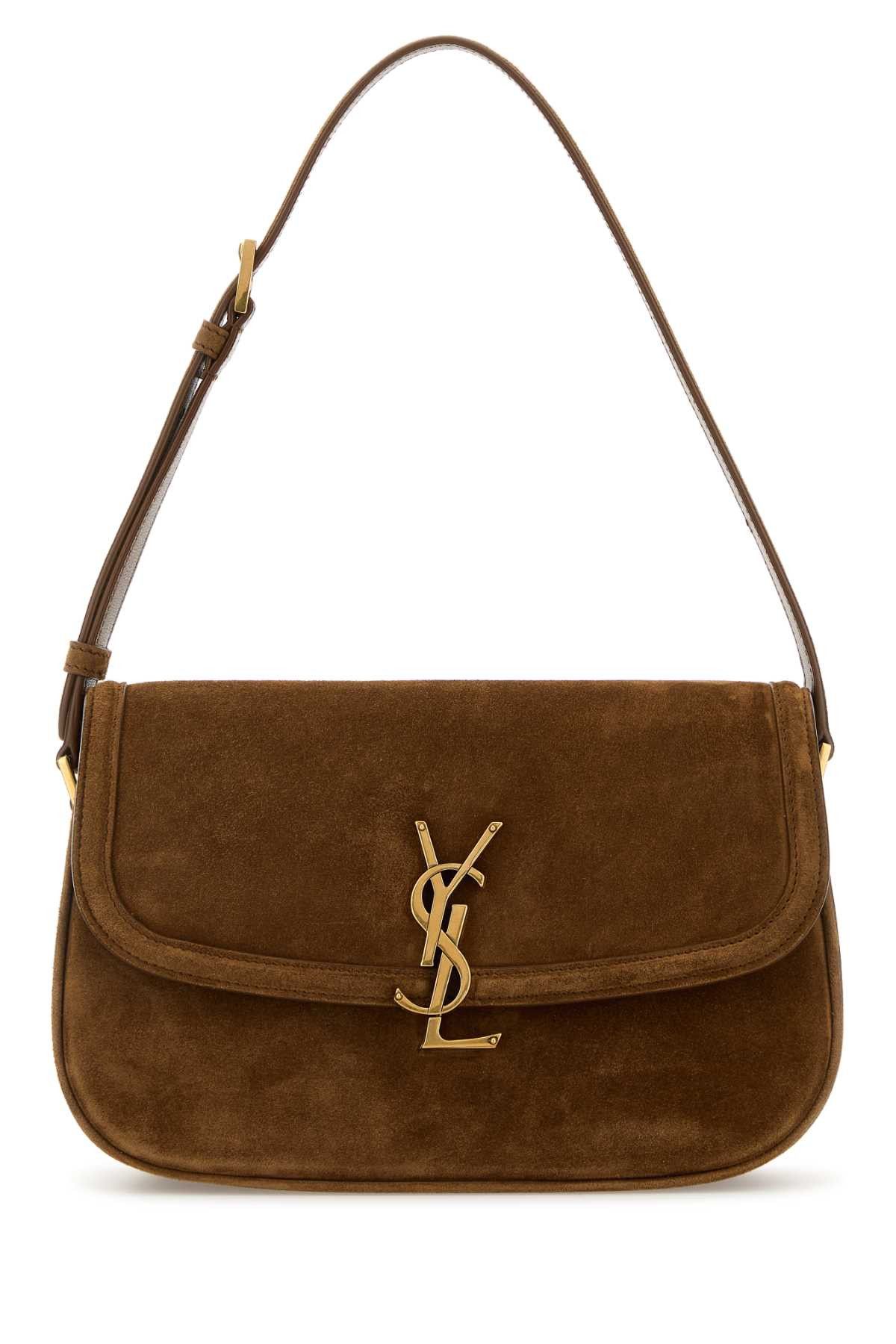 Saint Laurent Paris Brown Suede Solferino Shoulder Bag Size ONE SIZE - 1 Thumbnail