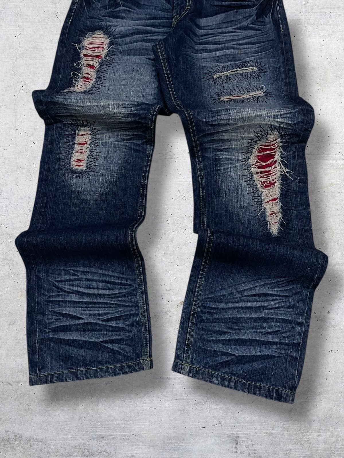 Hysteric Glamour VINTAGE MORE CORE DIVISION RIPPED JAPAN PUNK SUPERSTAR DENIM Size US 32 / EU 48 - 3 Thumbnail
