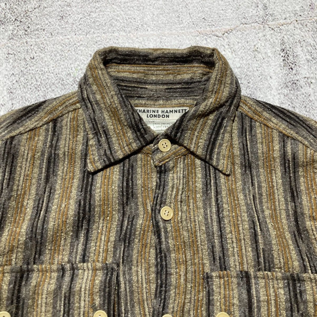 Japanese Brand 🇯🇵 Vintage Katharine Hamnett London Texture Shirt Luxury Size US M / EU 48-50 / 2 - 6 Thumbnail