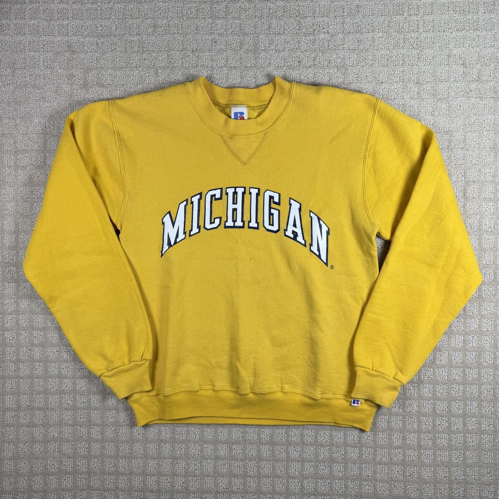 Russell Athletic Vintage Russell Michigan Spellout Crewneck Sweatshirt USA Size US S / EU 44-46 / 1 - 1 Thumbnail