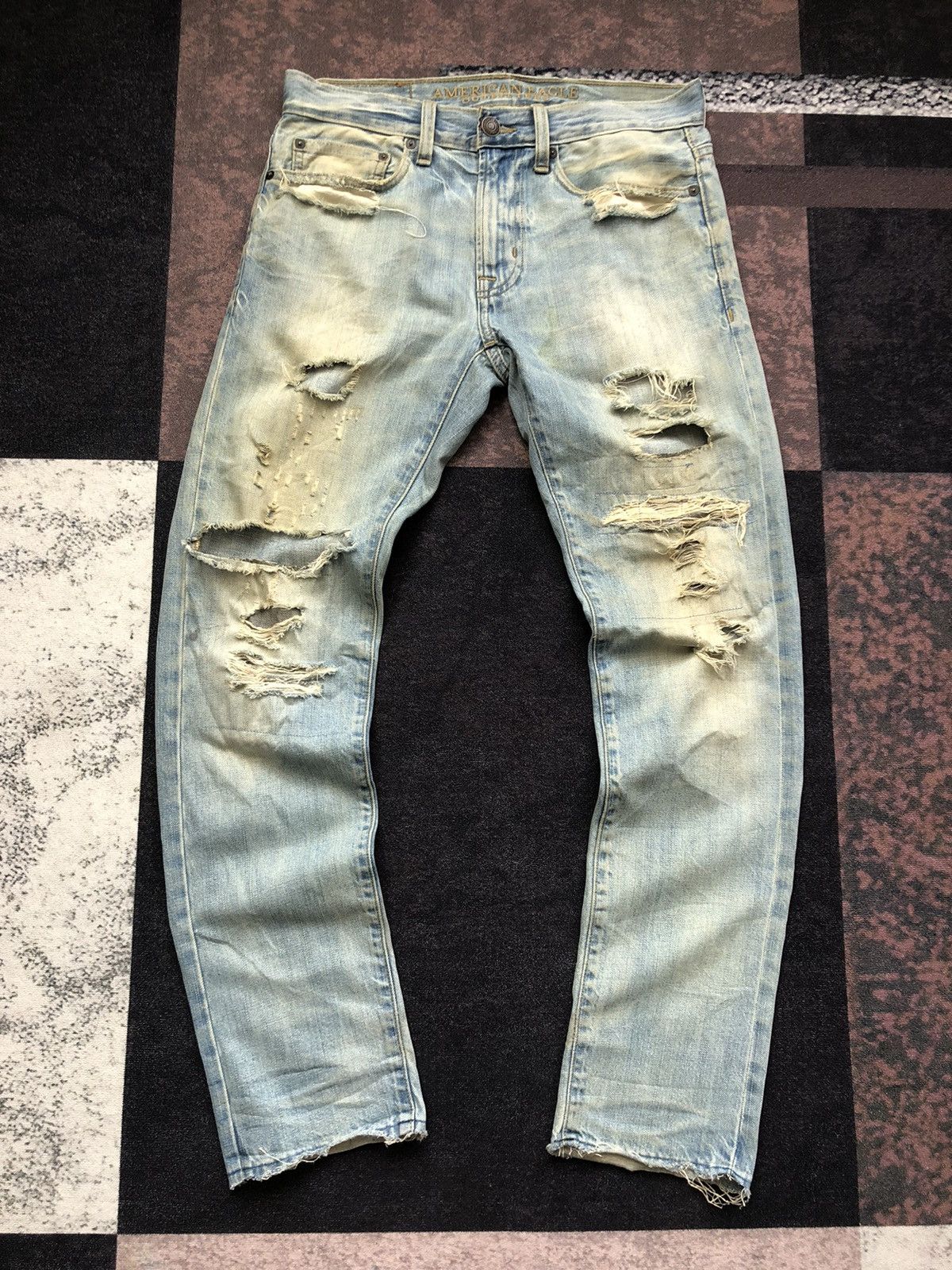American Eagle Outfitters 💸LASTDROP💸 American Eagle Ripped Rusty Jeans Punk Style Size US 32 / EU 48 - 2 Thumbnail