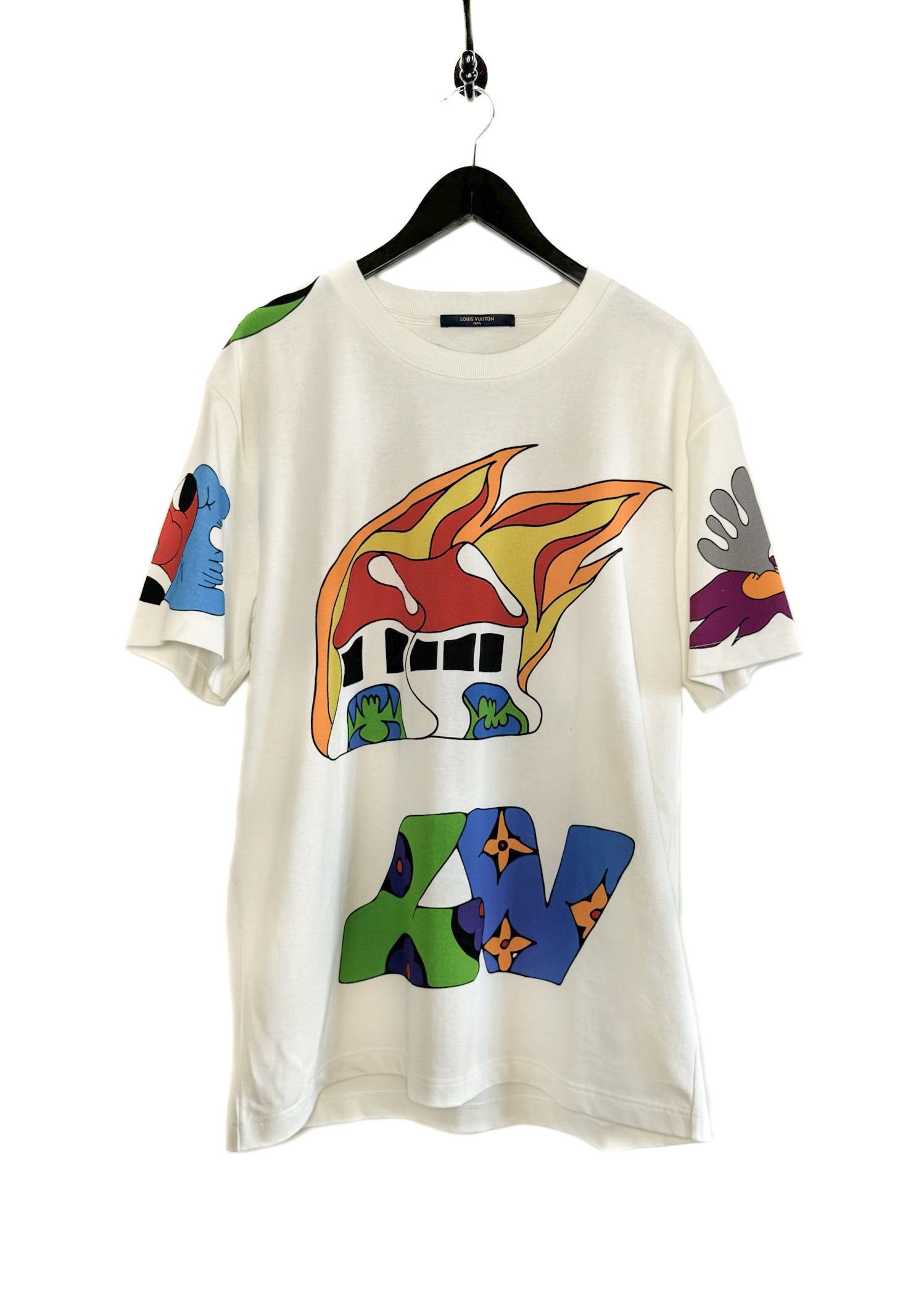 Louis Vuitton Louis Vuitton Virgil Abloh Ivory Graphic Printed T shirt Grailed
