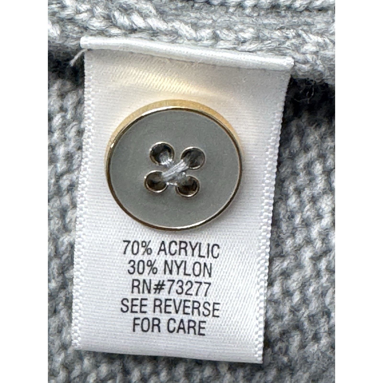 Croft & Barrow CROFT & BARROW Women’s Gray Slit Mock Neck Button Collar XL Size XL / US 12-14 / IT 48-50 - 9 Thumbnail