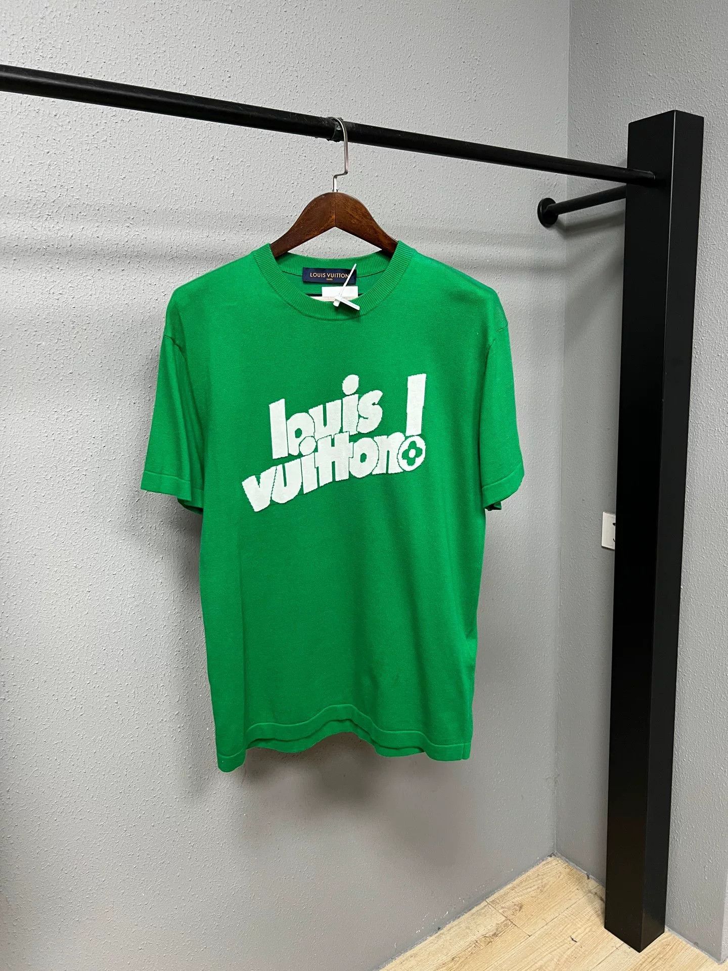 Louis Vuitton lv green knitted short sleeve t-shirt Size US XL / EU 56 / 4 - 1 Thumbnail