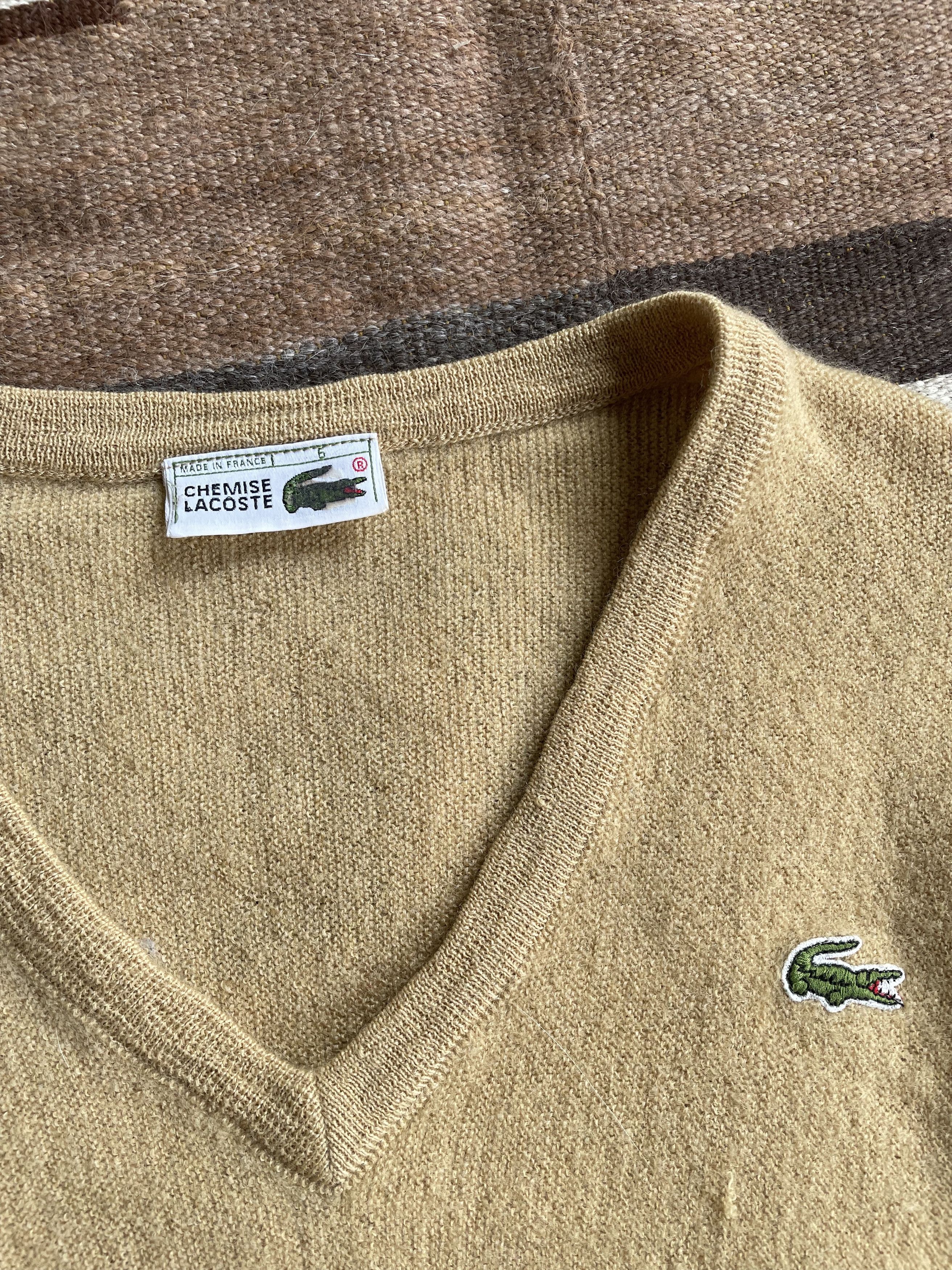 Lacoste Lacoste Vintage V Neck Wool Sweater 6945AC Size US M / EU 48-50 / 2 - 3 Thumbnail