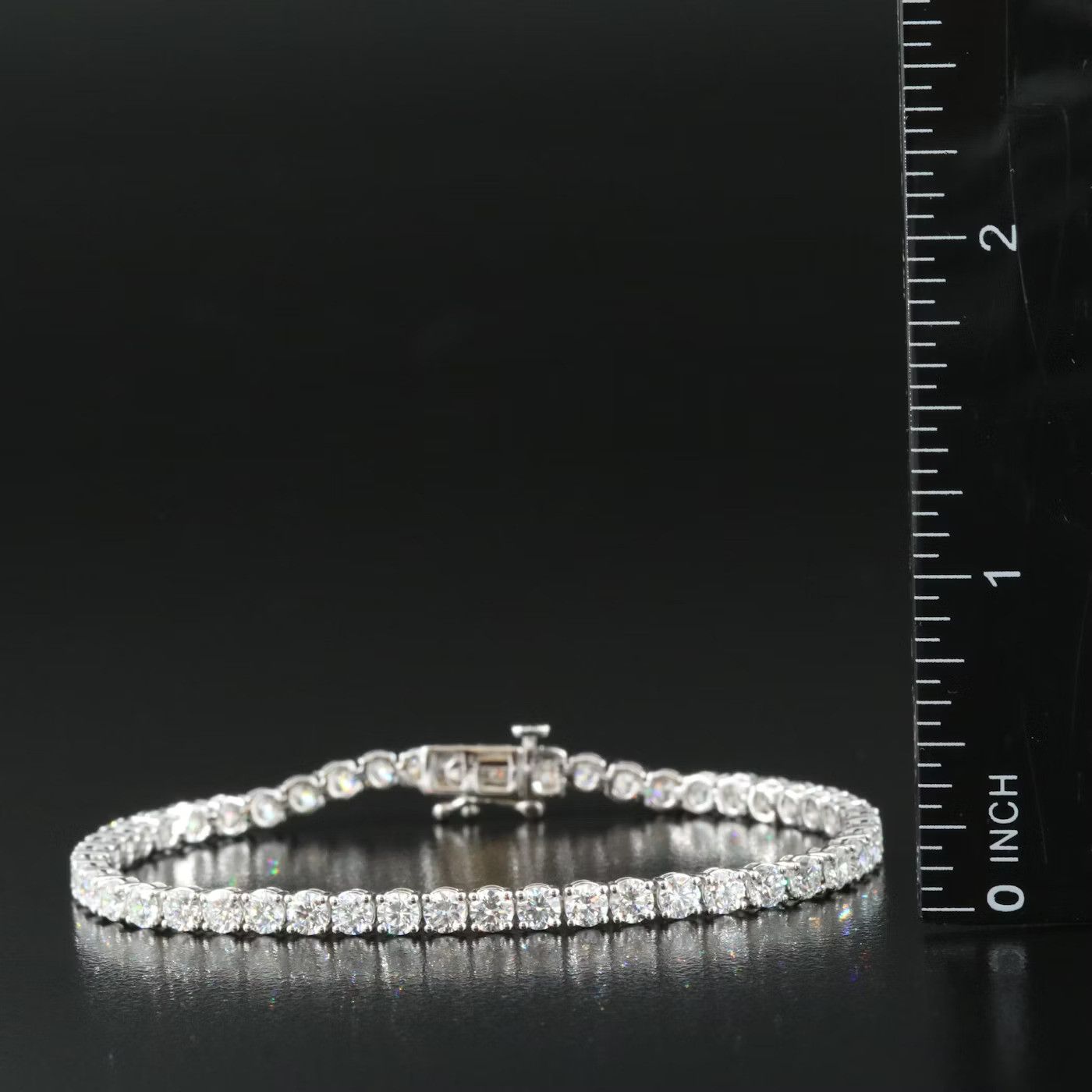 Other 14k White Gold 7 CTW Diamond Tennis Bracelet Size ONE SIZE - 2 Thumbnail