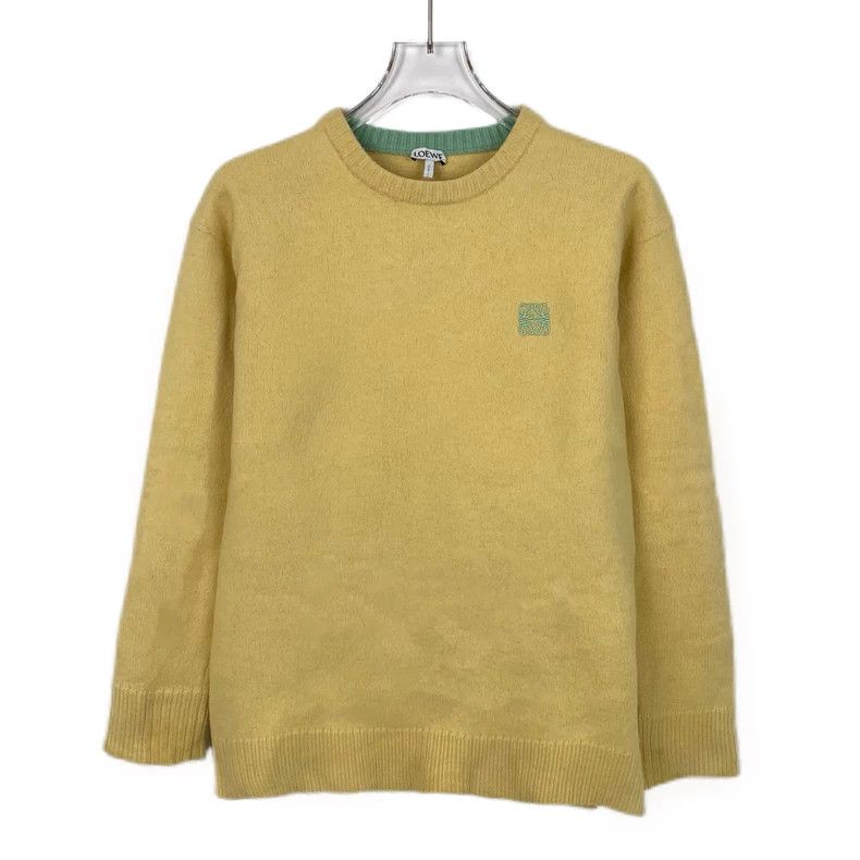 Loewe Loewe Yellow logo embroidered wool round neck long sleeve Size XS / US 0-2 / IT 36-38 - 1 Thumbnail