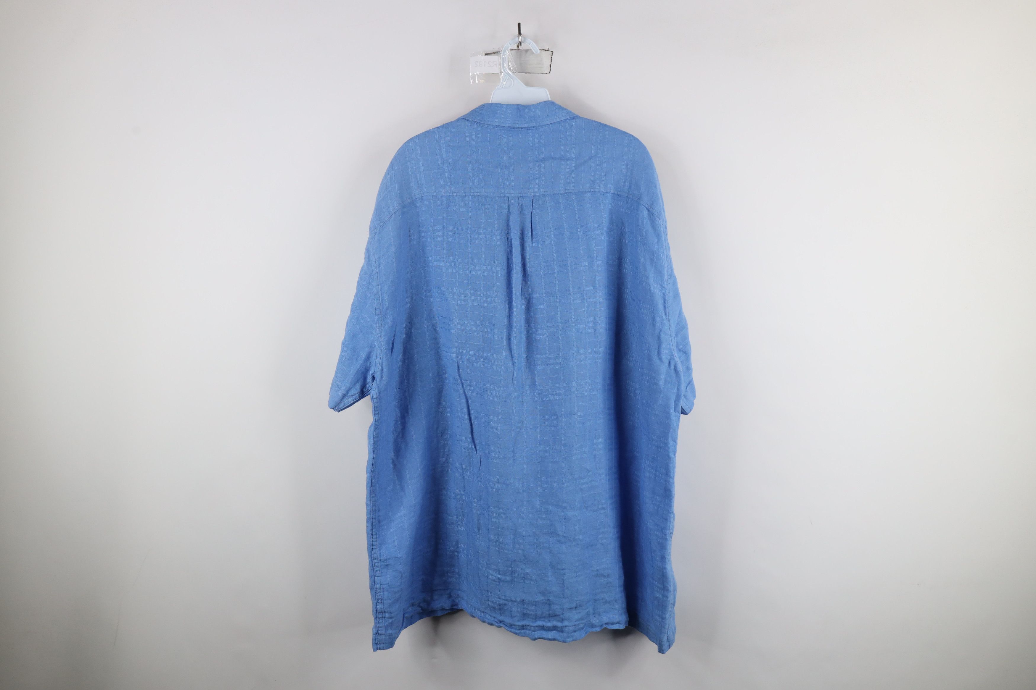 Tommy Bahama × Vintage Vintage Tommy Bahama Short Sleeve Collared Button Shirt Blue Size US XXL / EU 58 / 5 - 9 Thumbnail