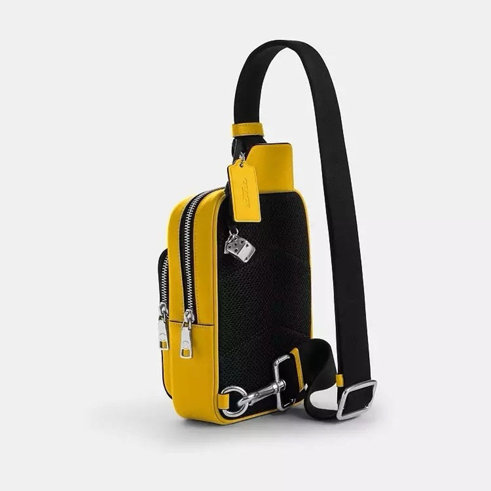 Coach NWT Coach men Racer Sling Pack Charms CEB27 Silver CANARY Size ONE SIZE - 9 Thumbnail