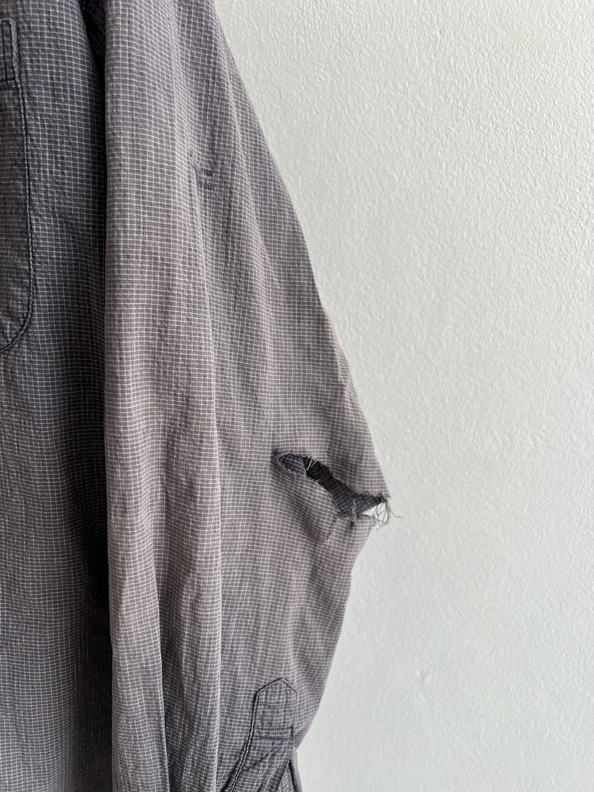 Vintage Thrashed Sashiko Vintage Flannel Shirt Distressed Size US L / EU 52-54 / 3 - 3 Thumbnail