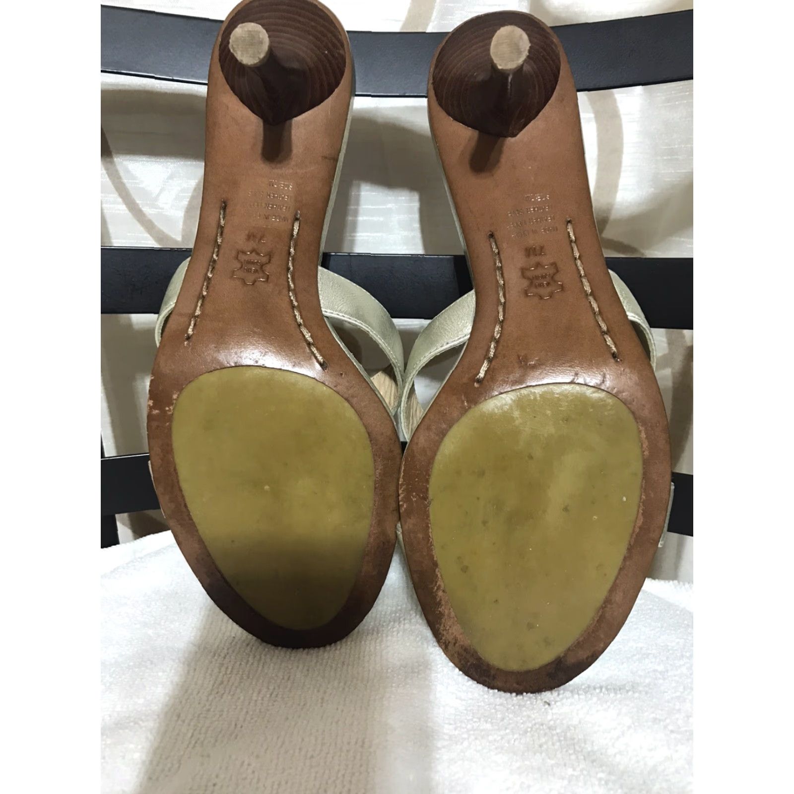 Michael Kors Michael Kors Metallic Gold Leather Slide Pumps Women’s Size 7 High Stiletto Heels Dress Casual Size US 7 / IT 37 - 2 Thumbnail