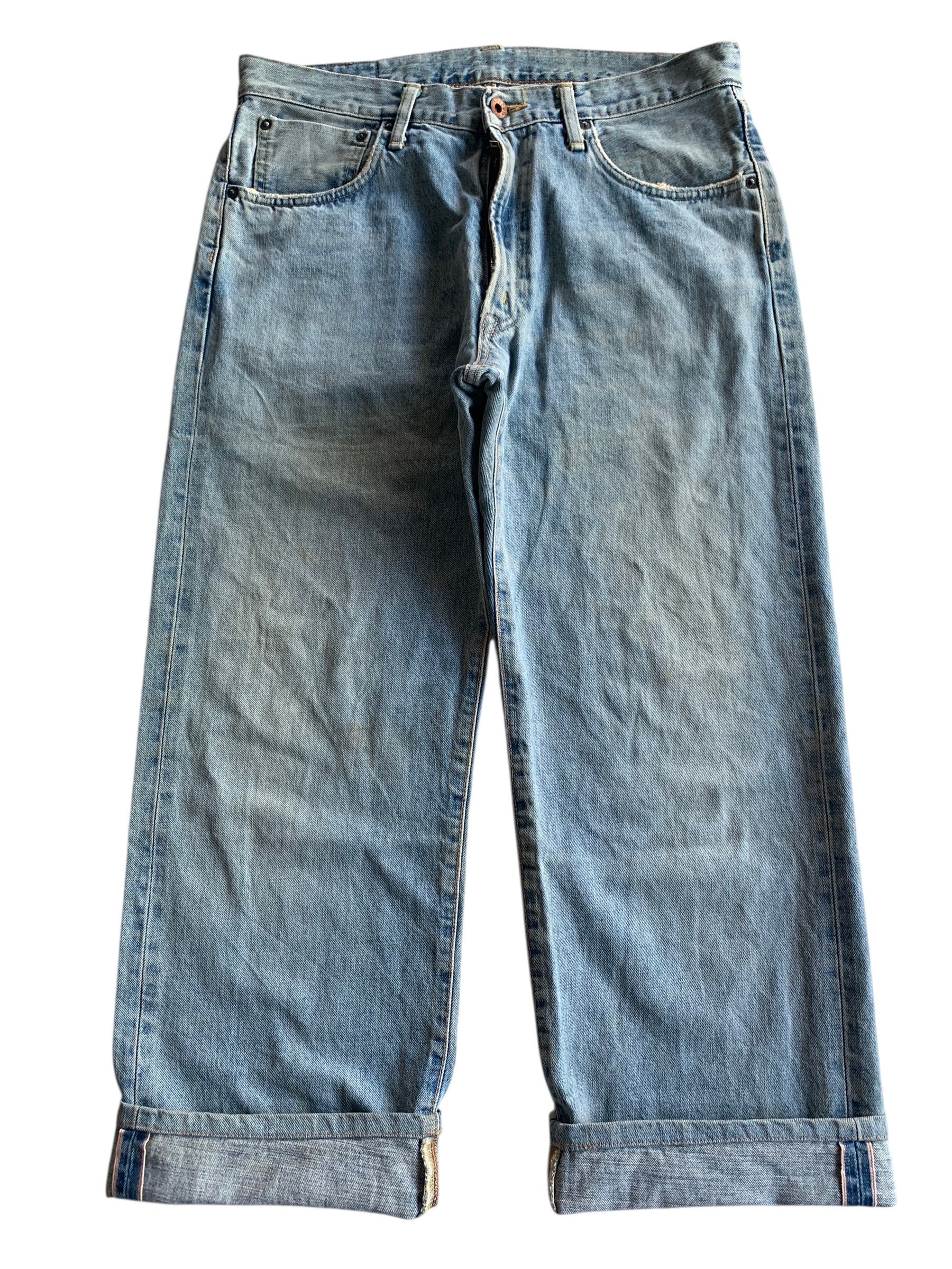 Kapital VINTAGE EDWIN 505X SELVEDGE BAGGY FADED DISTRESSED DENIM Size US 33 - 5 Thumbnail