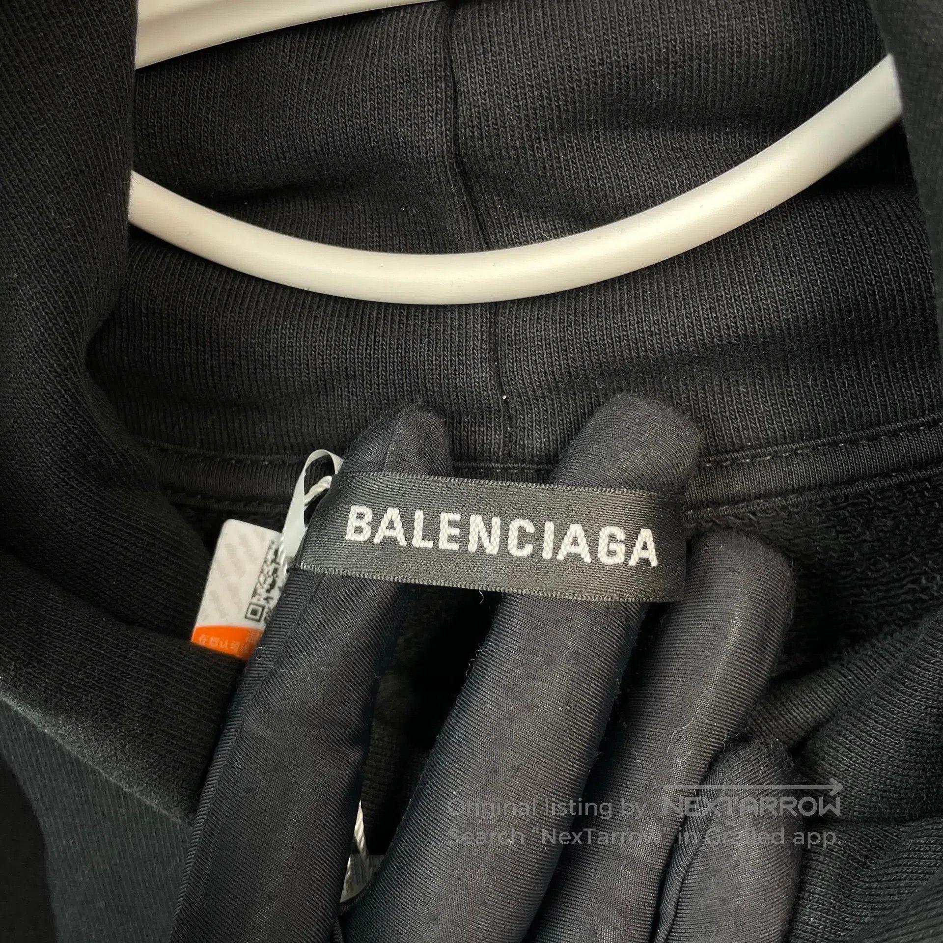 Balenciaga Balenciaga Coke Wave Logo Hooded Sweatshirt Jacket Black| Size US M / EU 48-50 / 2 - 8 Thumbnail