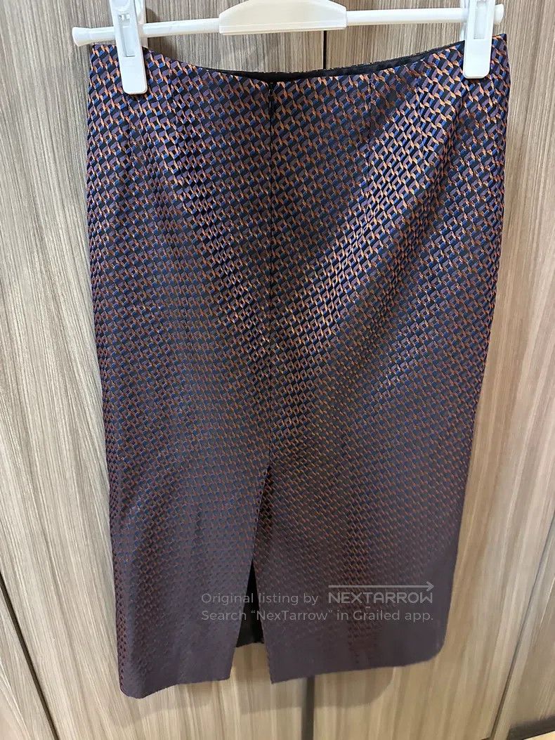 Dries Van Noten Dries Van Noten Straight Jacquard Skirt Size 35" - 4 Thumbnail